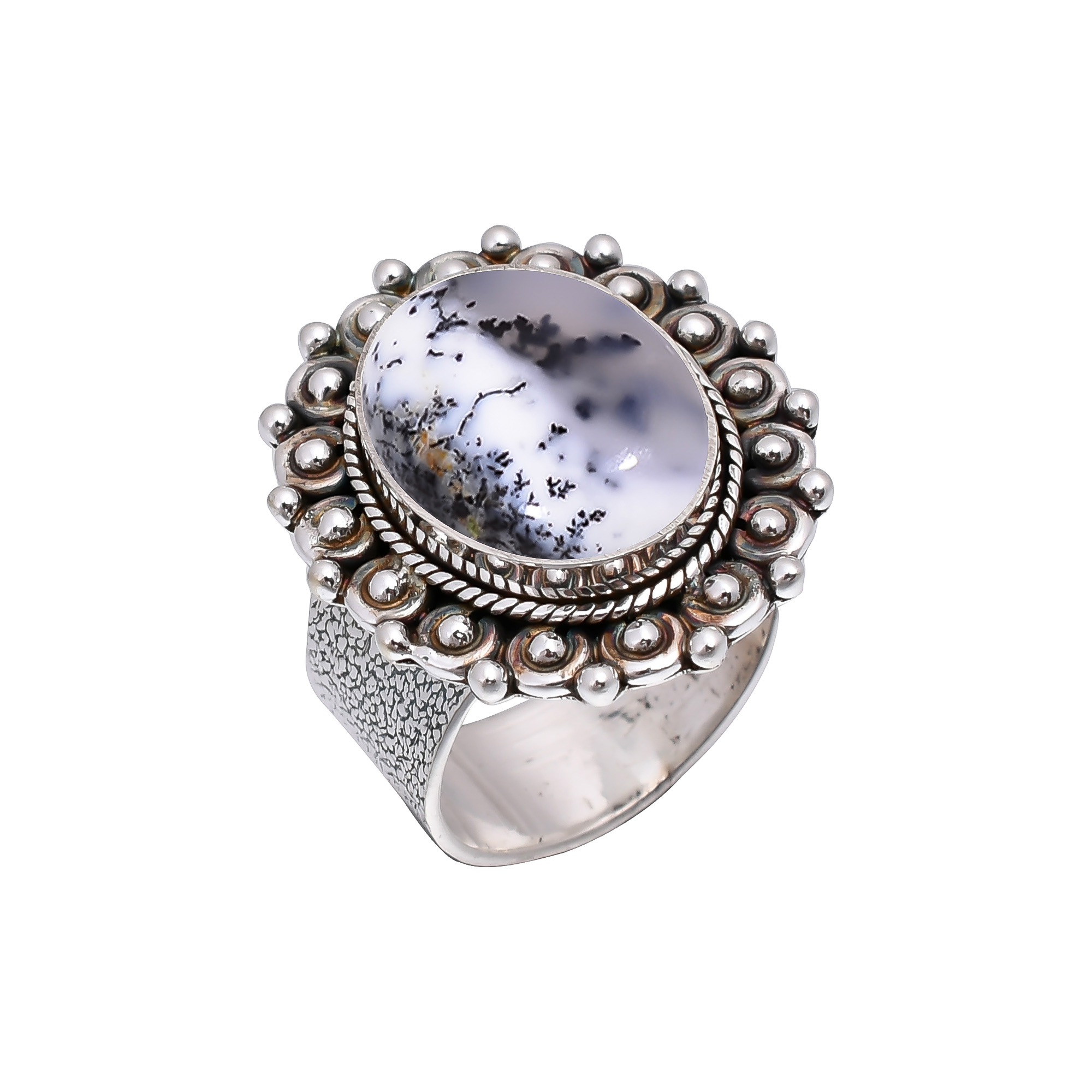 Dendritic Agate - Brazil 925 Sterling Silver Ring