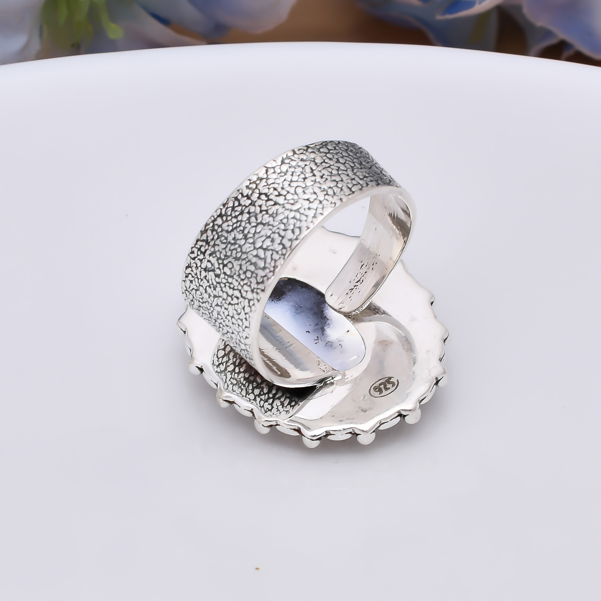 Dendritic Agate - Brazil 925 Sterling Silver Ring