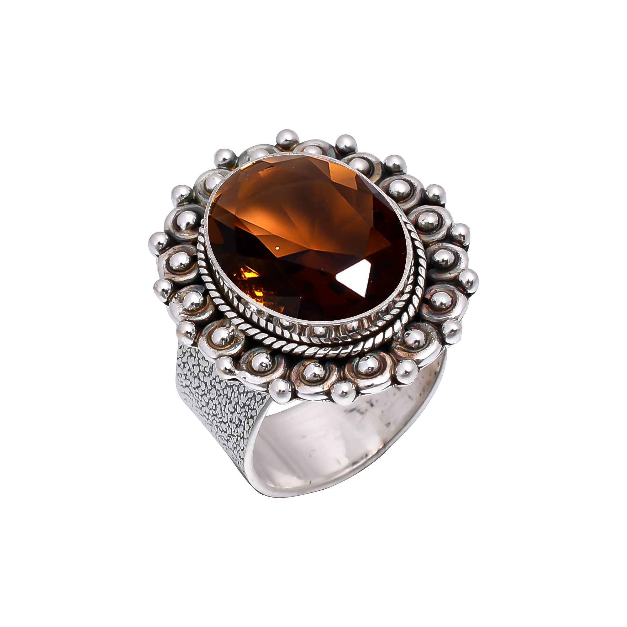 Smokey - Simulated 925 Sterling Silver Ring