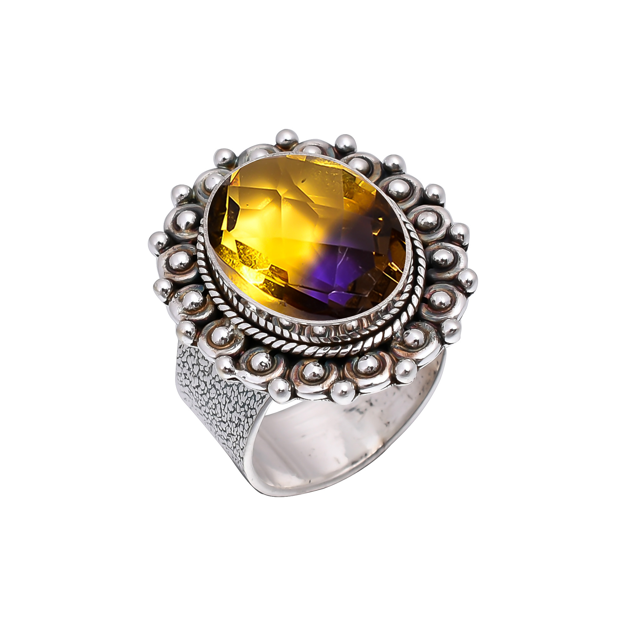Ametrine - Simulated 925 Sterling Silver Ring