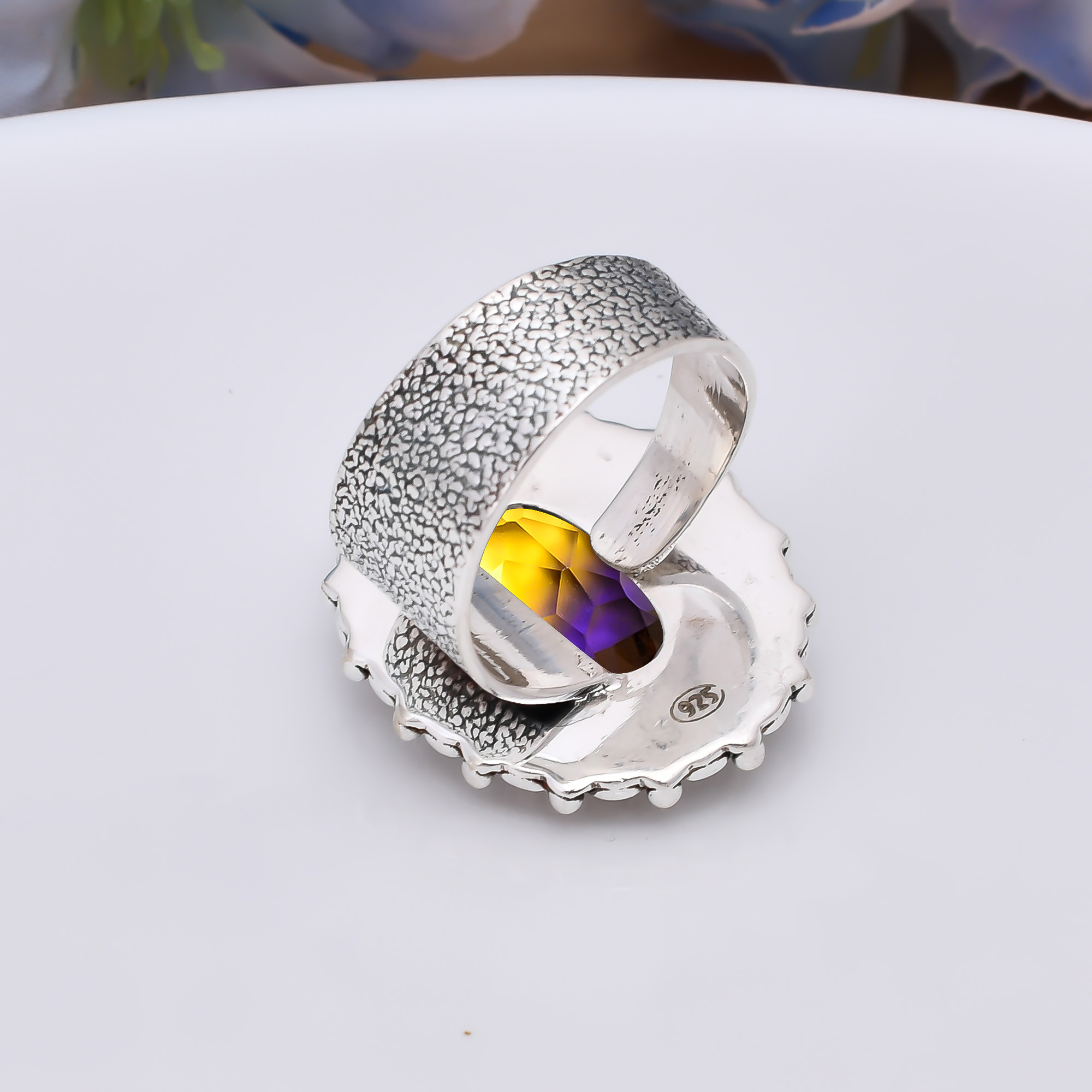 Ametrine - Simulated 925 Sterling Silver Ring