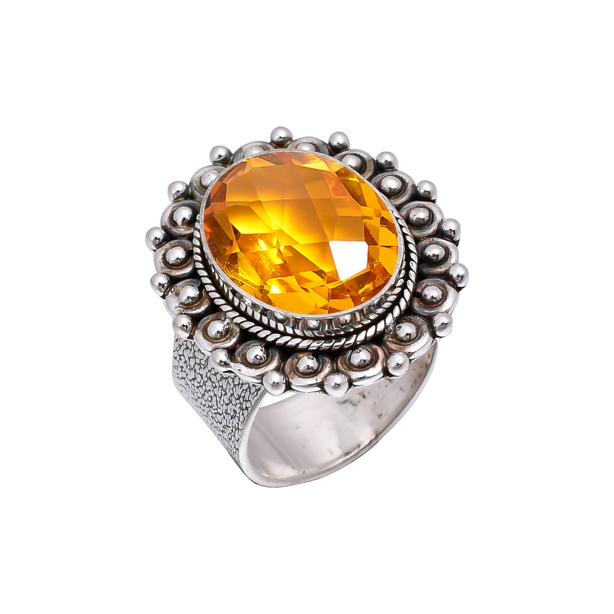 Citrine - Simulated 925 Sterling Silver Ring