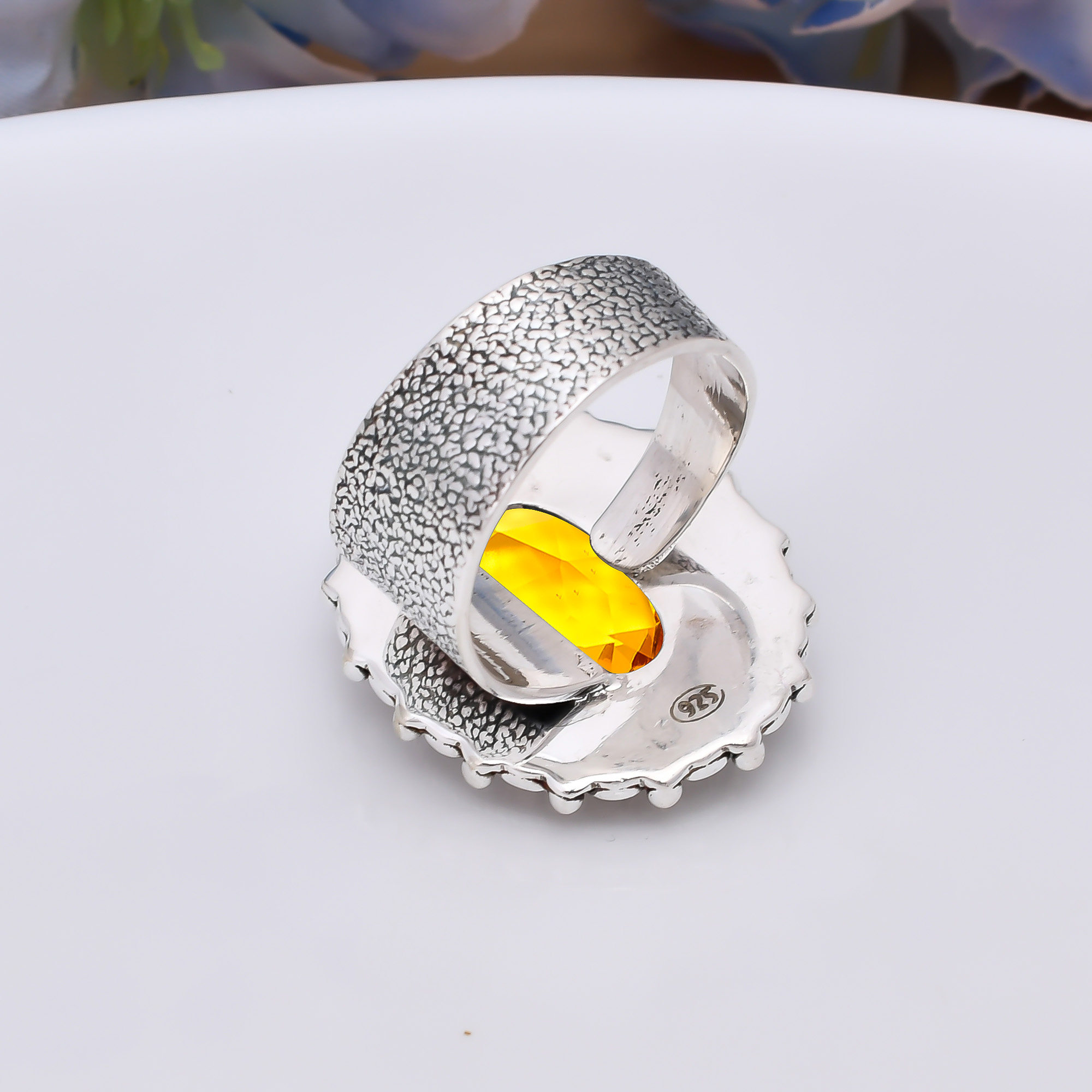Citrine - Simulated 925 Sterling Silver Ring