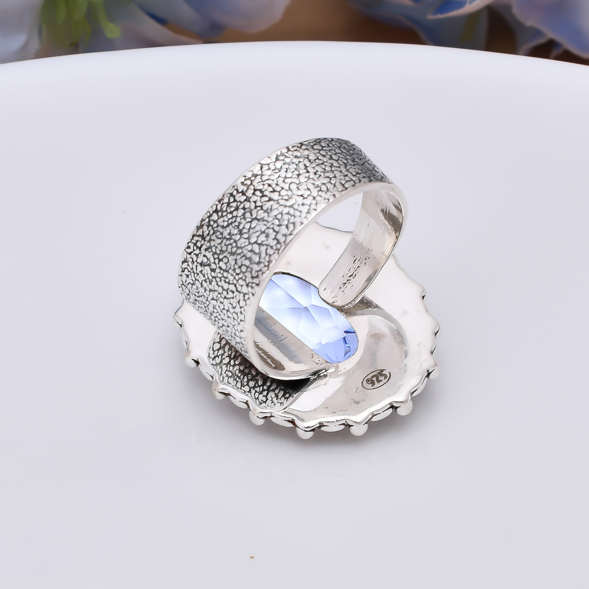 Tanzanite - Simulated 925 Sterling Silver Ring