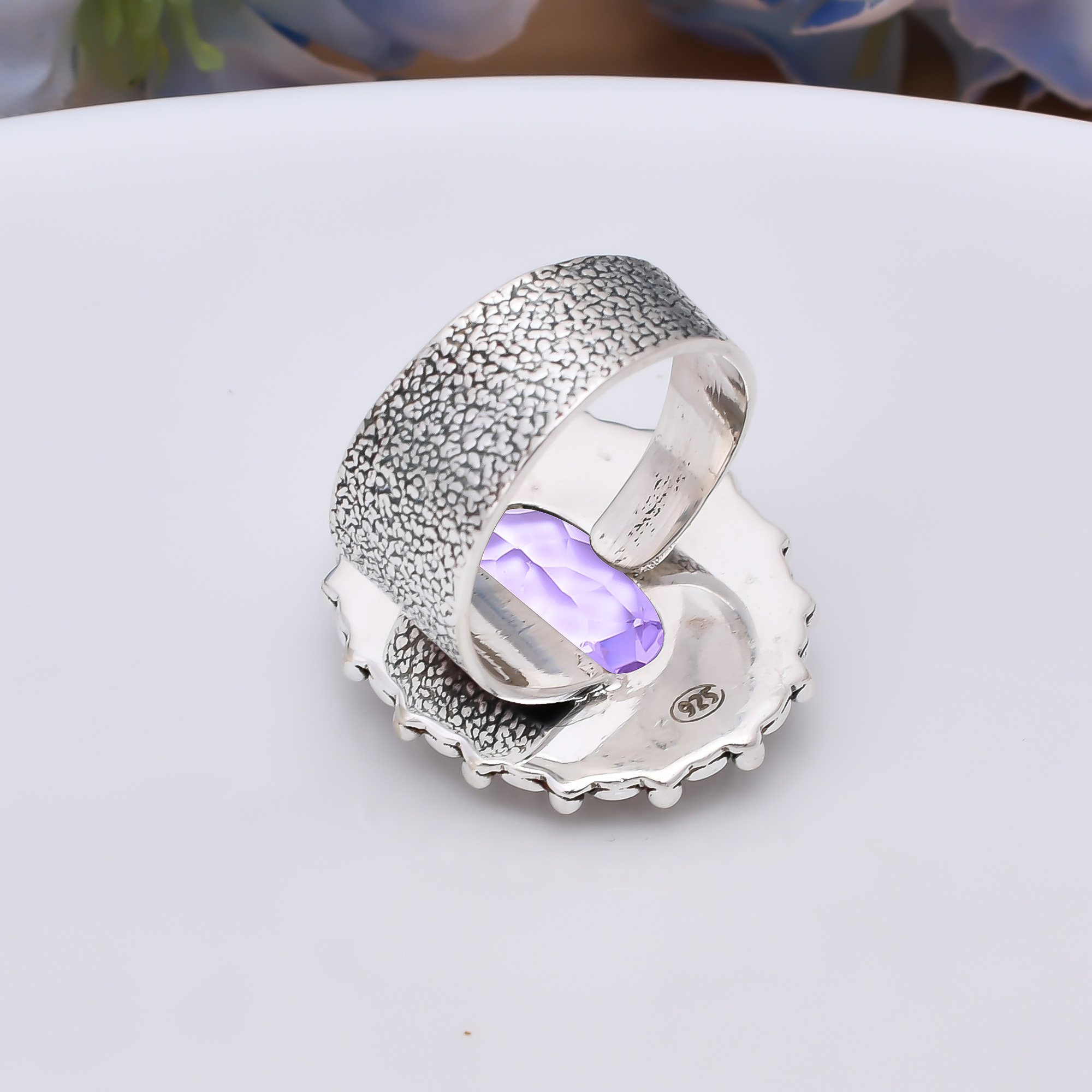 Colour Changing Alexandrite - Simulated 925 Sterling Silver Ring