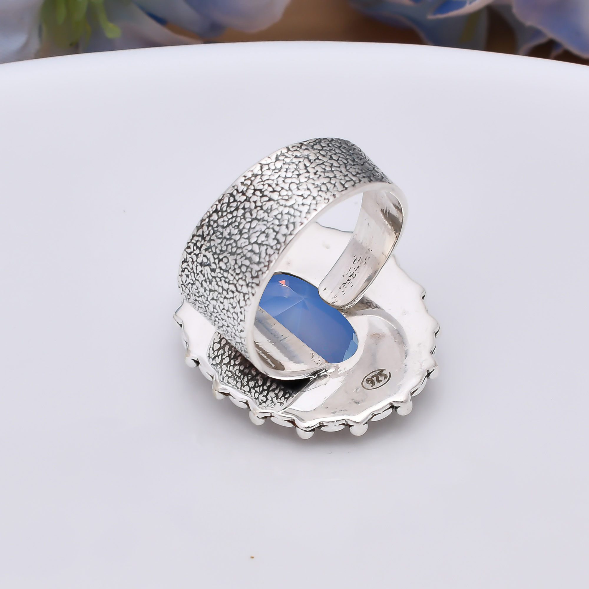 Milky Opal - Simulated 925 Sterling Silver Ring