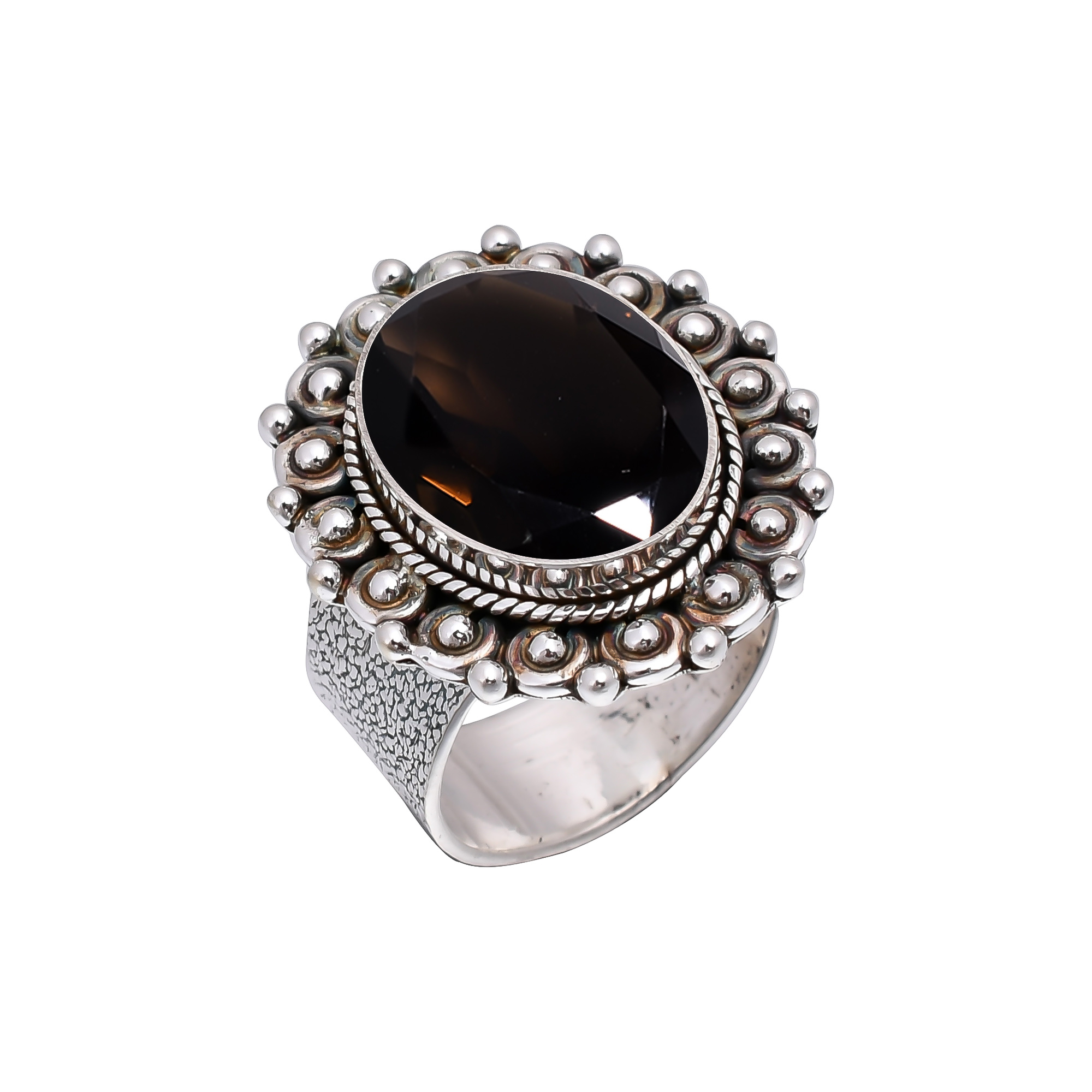 Smoky Quartz - Brazil 925 Sterling Silver Ring