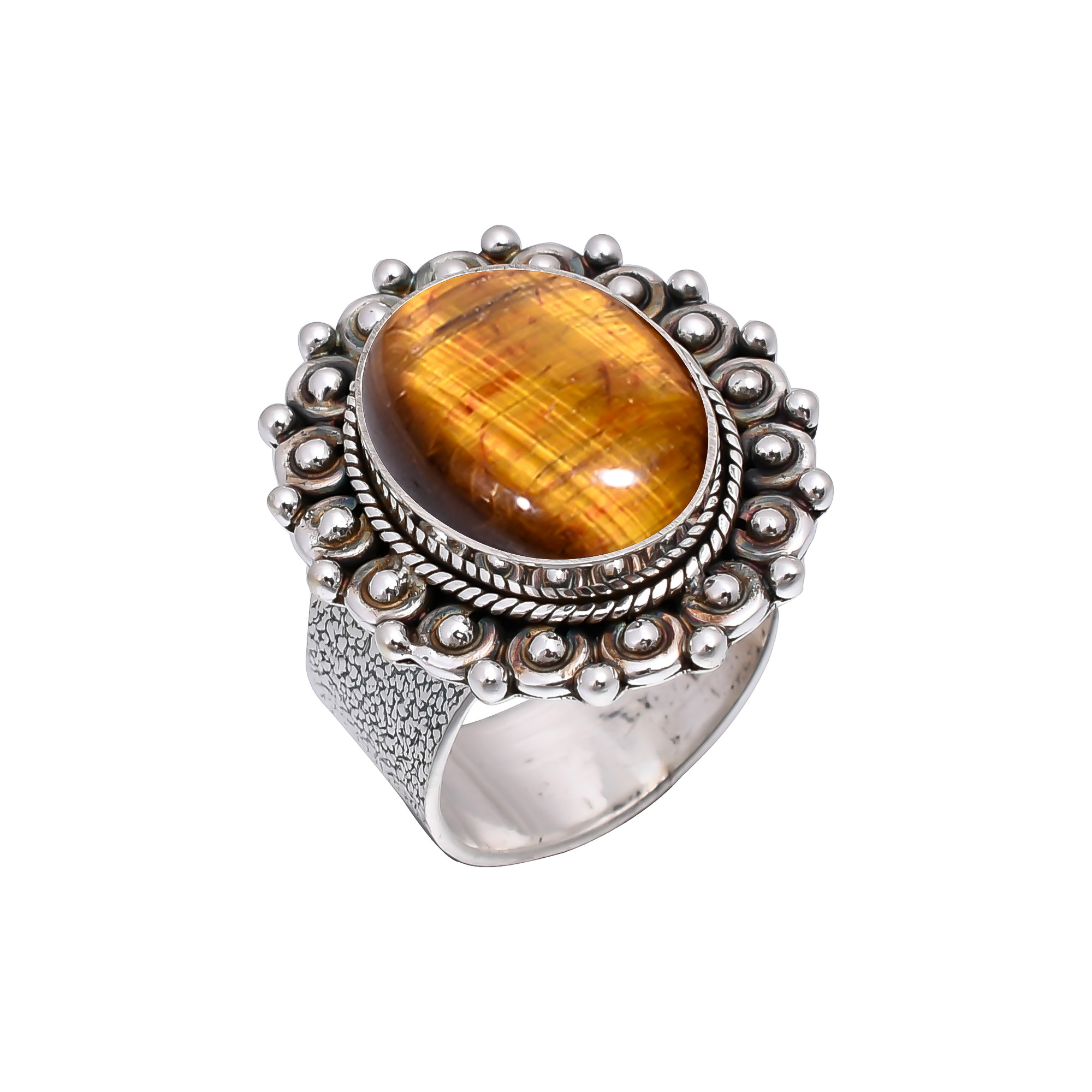 Yellow Tiger Eye - South Africa 925 Sterling Silver Ring