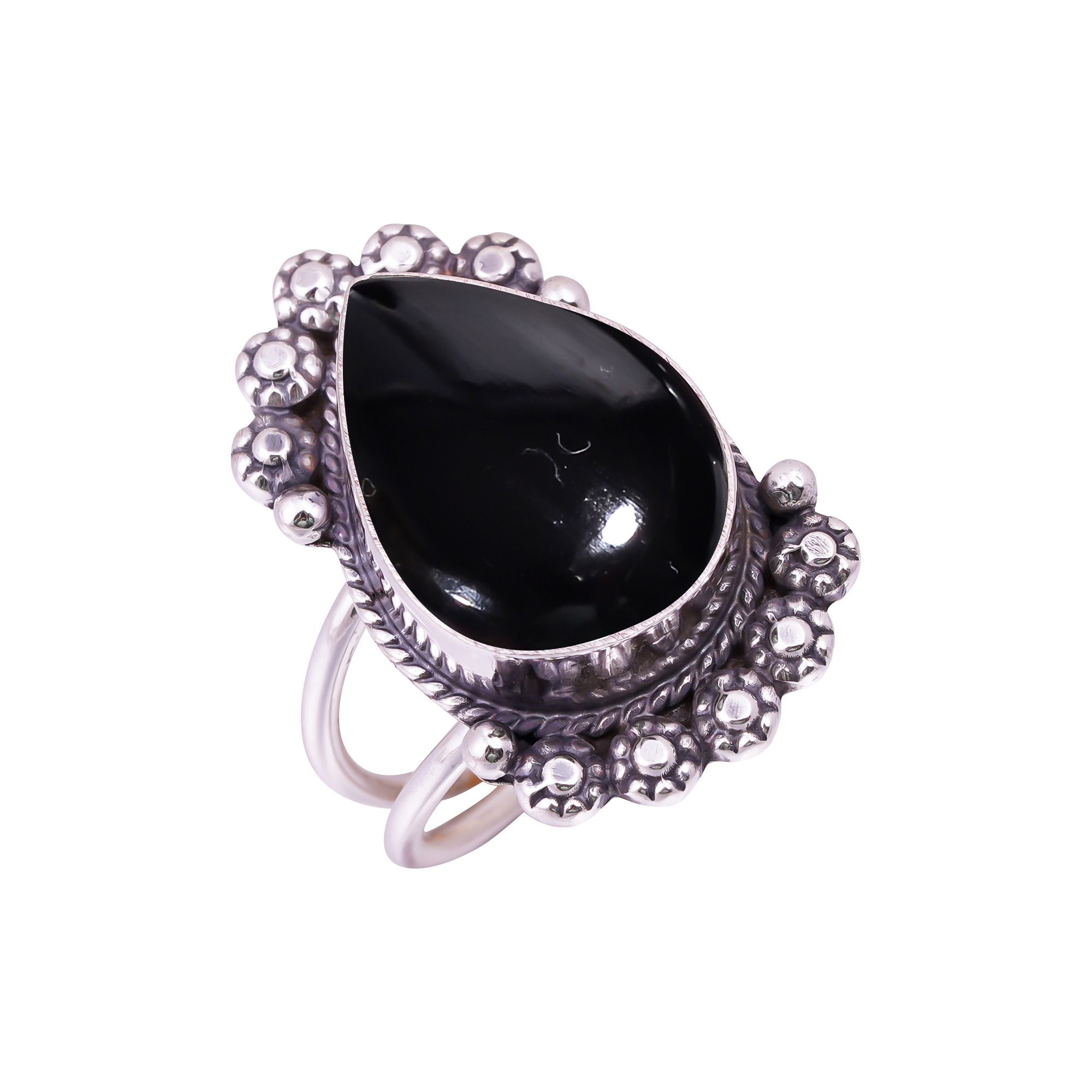 Black Onyx - Brazil Gemstone 925 Sterling Silver Ring