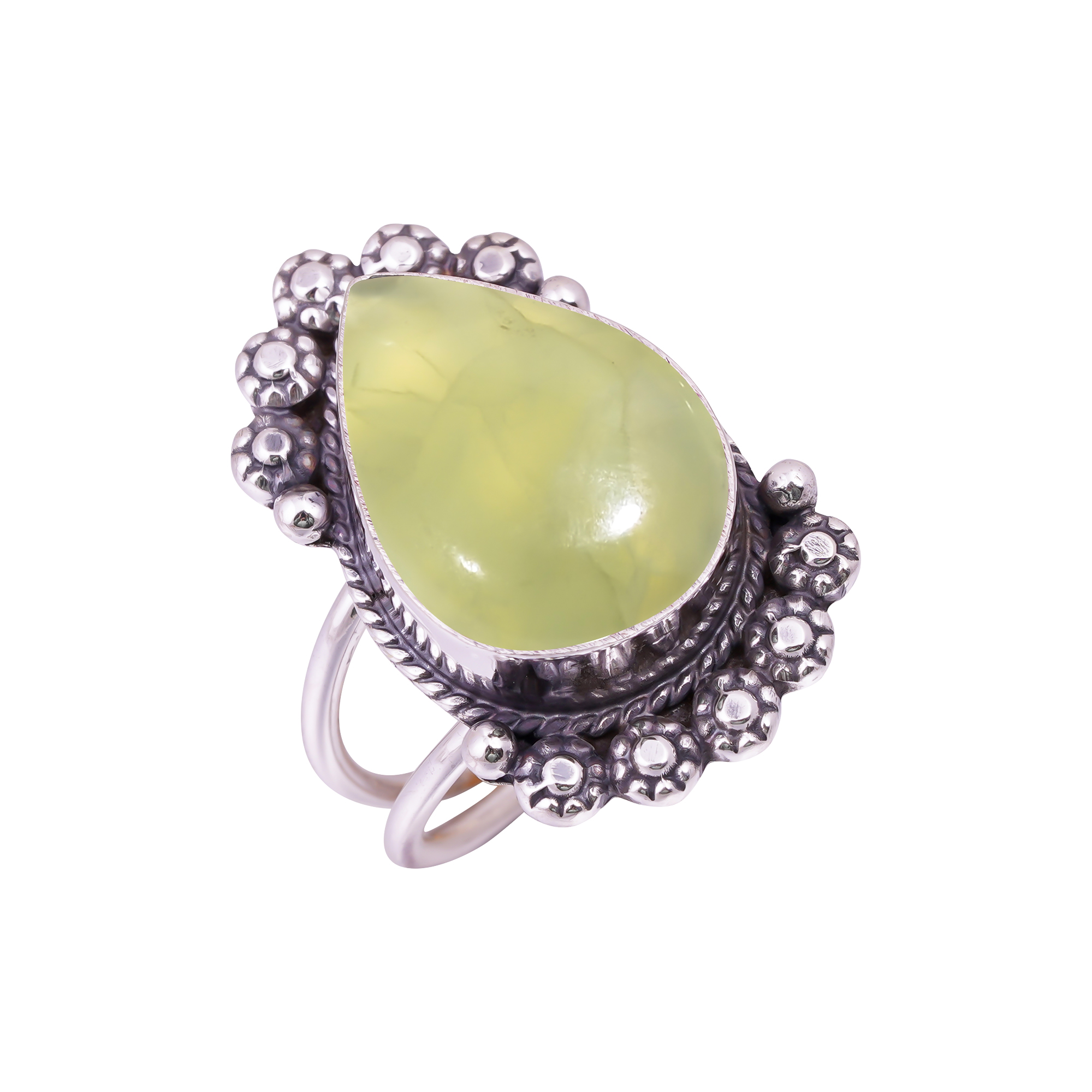 Prehnite - South Africa Gemstone 925 Sterling Silver Ring
