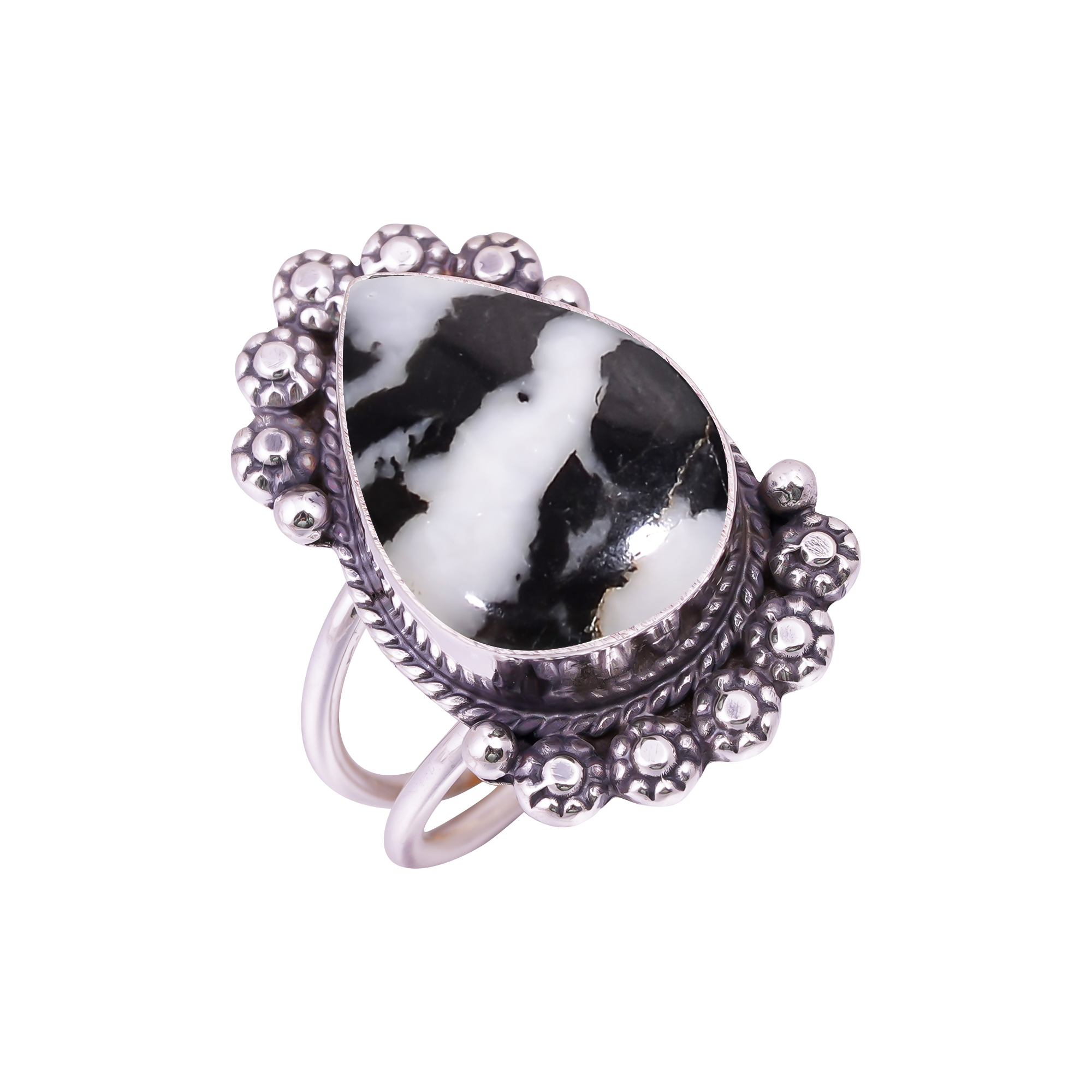 White Buffalo Turquoise - Nevada Gemstone 925 Sterling Silver Ring