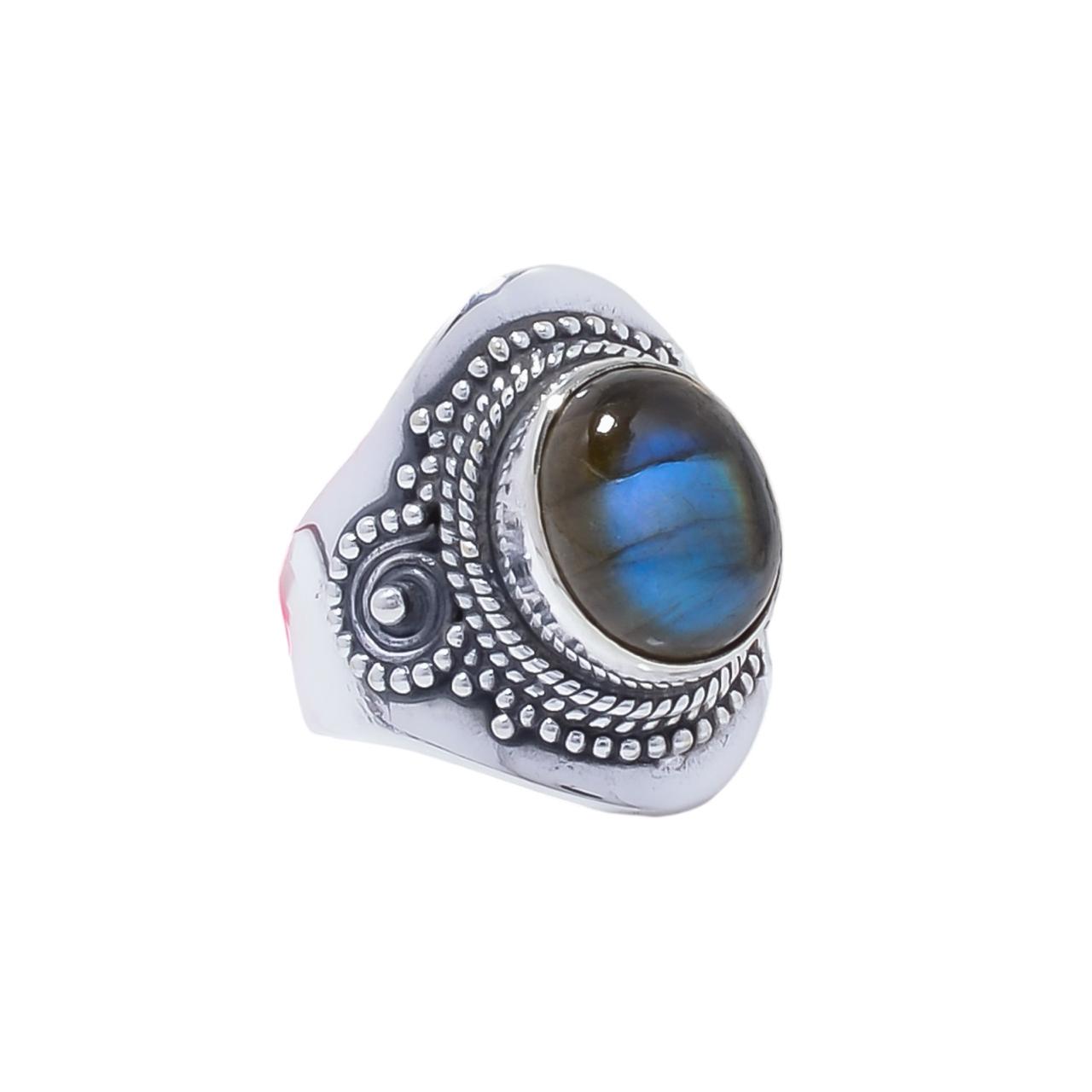 Labradorite - Madagascar Gemstone 925 Sterling Silver Ring