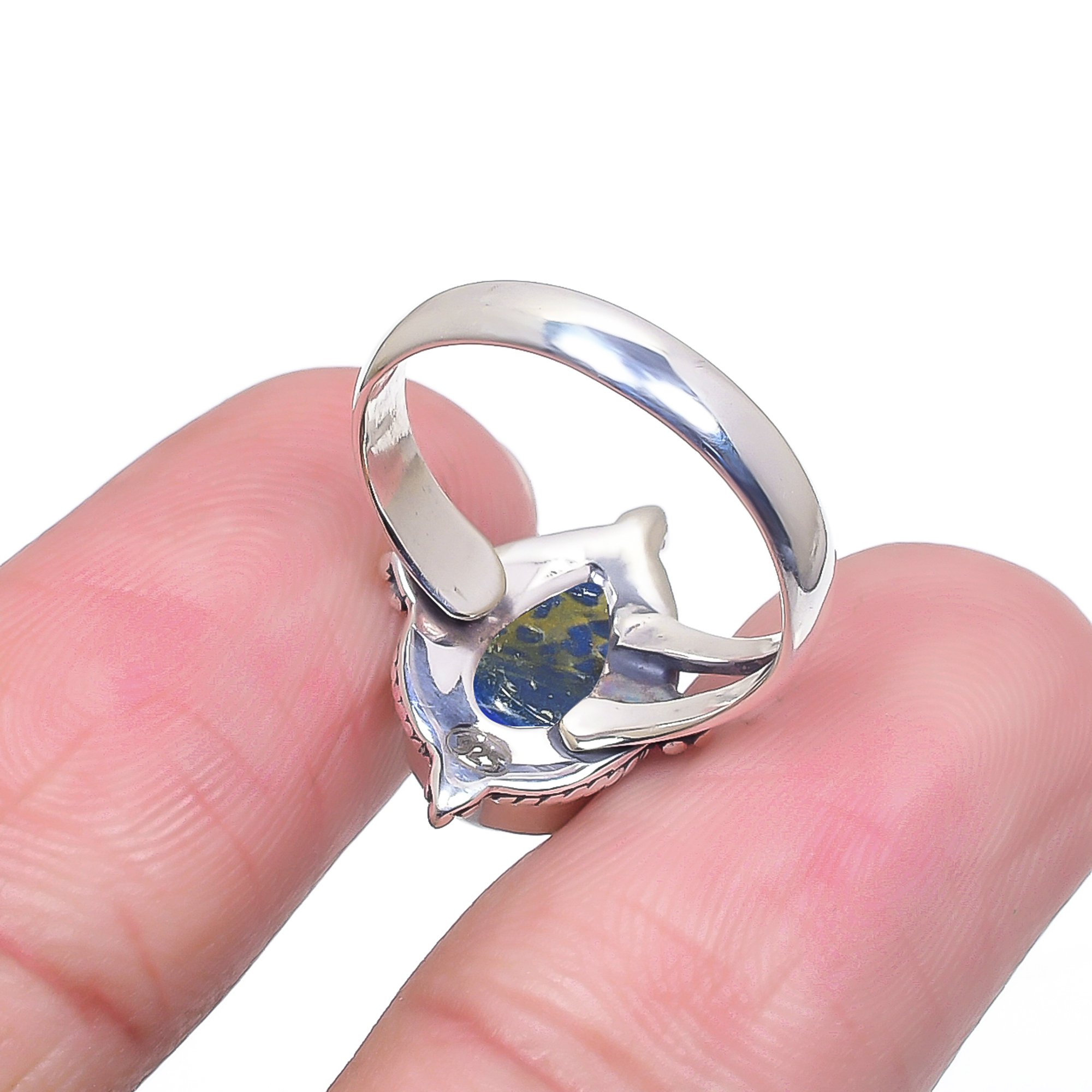 Copper Lapis Lazuli - Simulated 925 Sterling Silver Ring