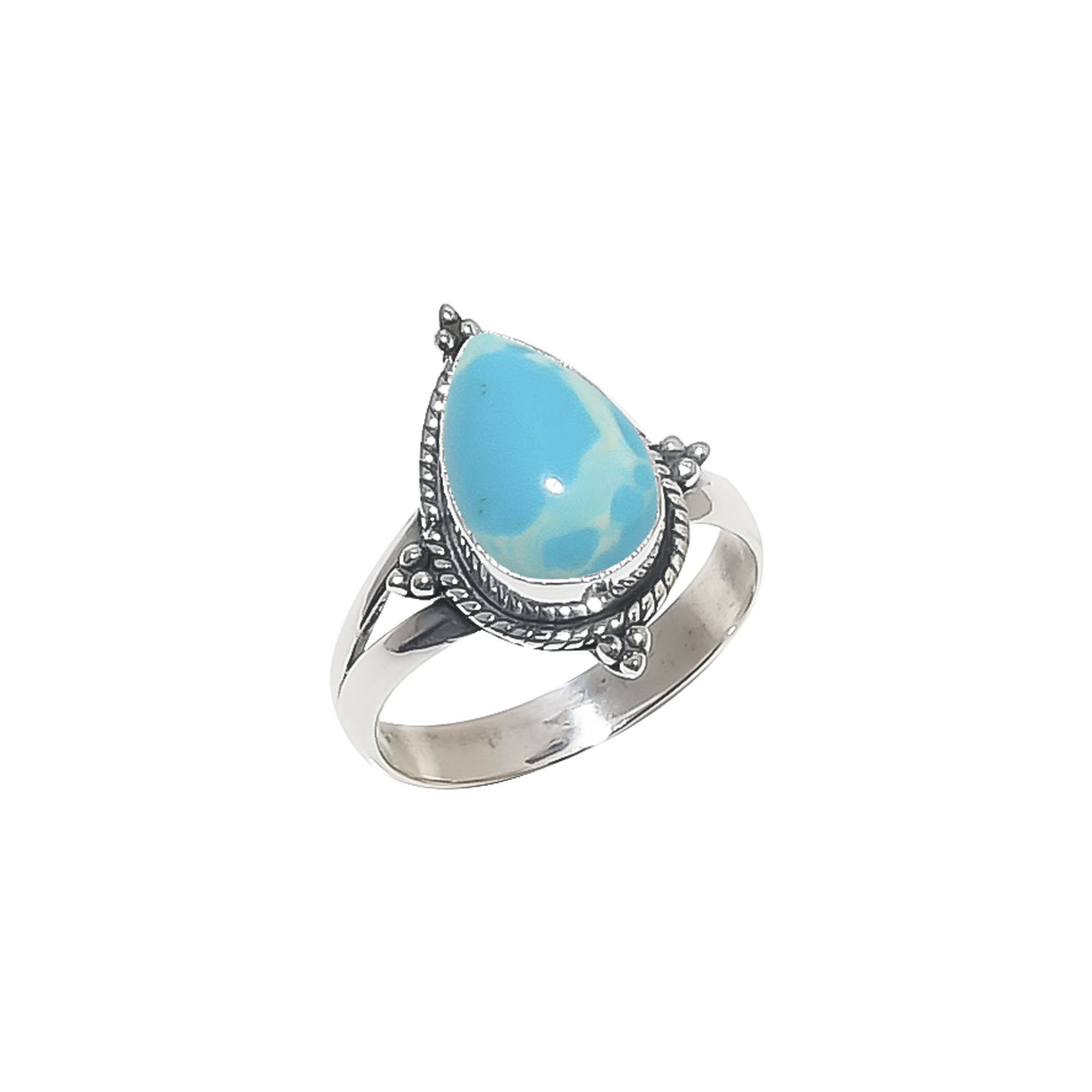 Larimar - Simulated 925 Sterling Silver Ring