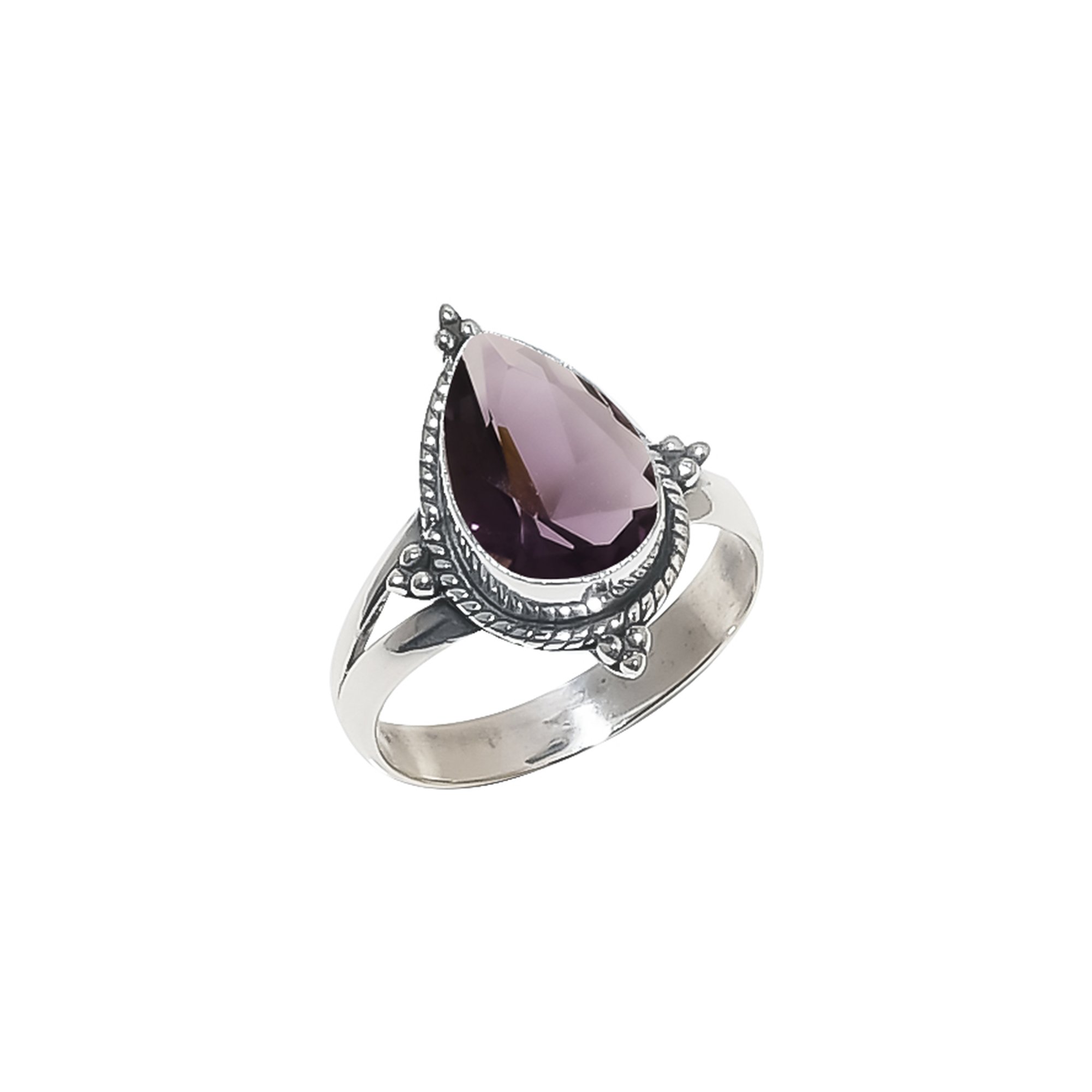 Purple Amethyst - Simulated 925 Sterling Silver Ring