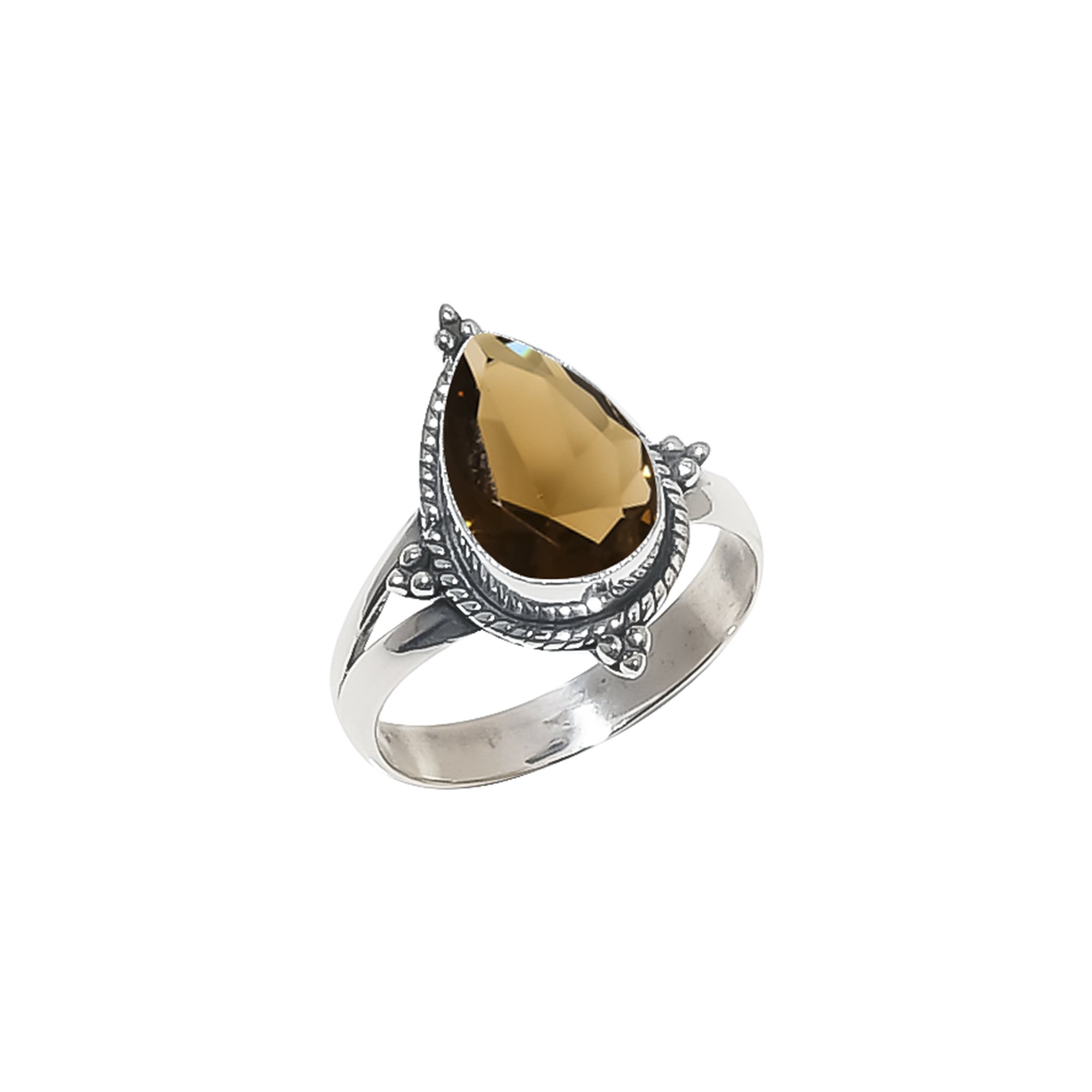 Smokey - Simulated 925 Sterling Silver Ring