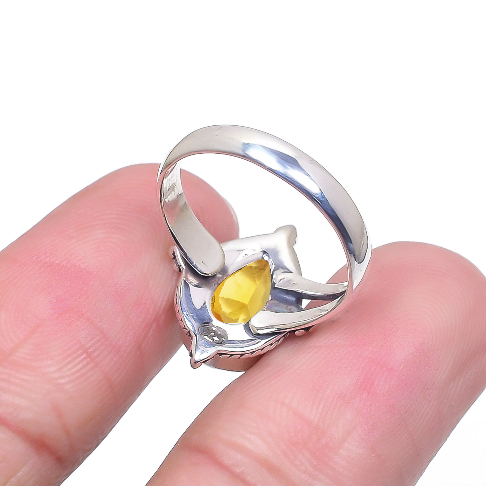Citrine - Simulated 925 Sterling Silver Ring