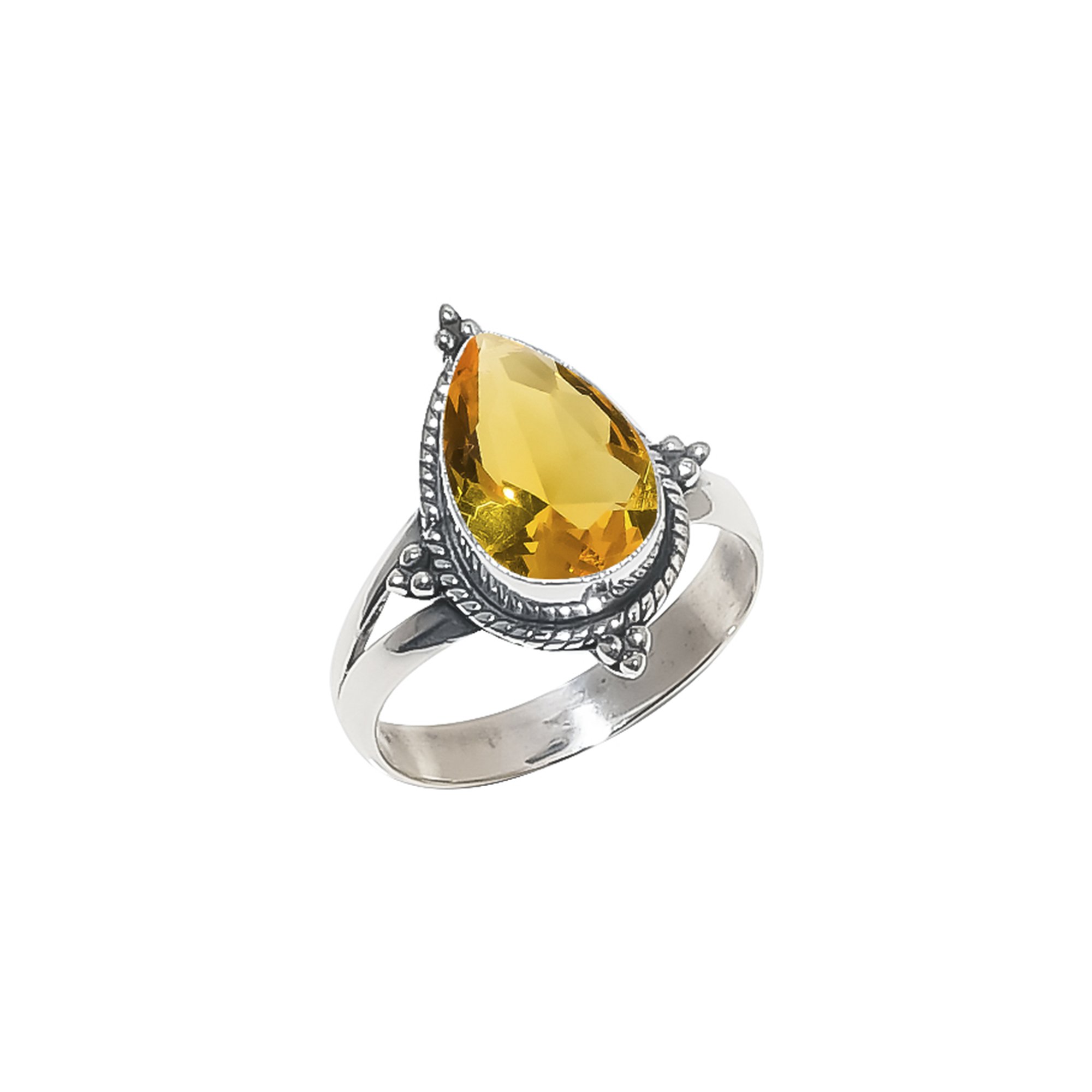 Citrine - Simulated 925 Sterling Silver Ring