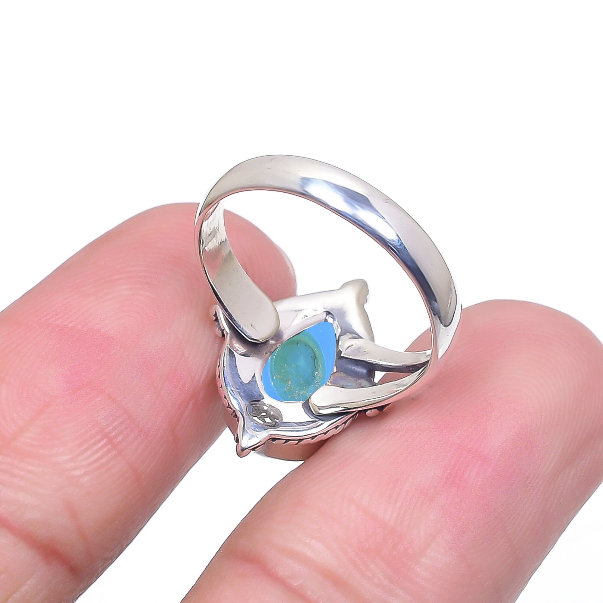 Sleeping Beauty Turquoise - Simulated 925 Sterling Silver Ring