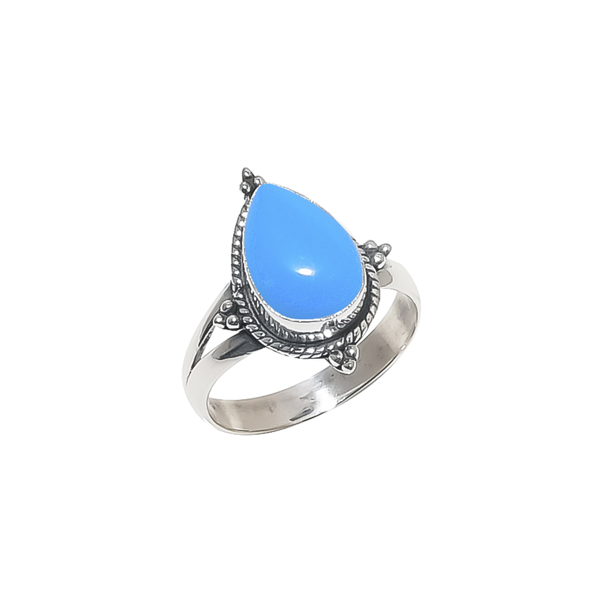 Sleeping Beauty Turquoise - Simulated 925 Sterling Silver Ring