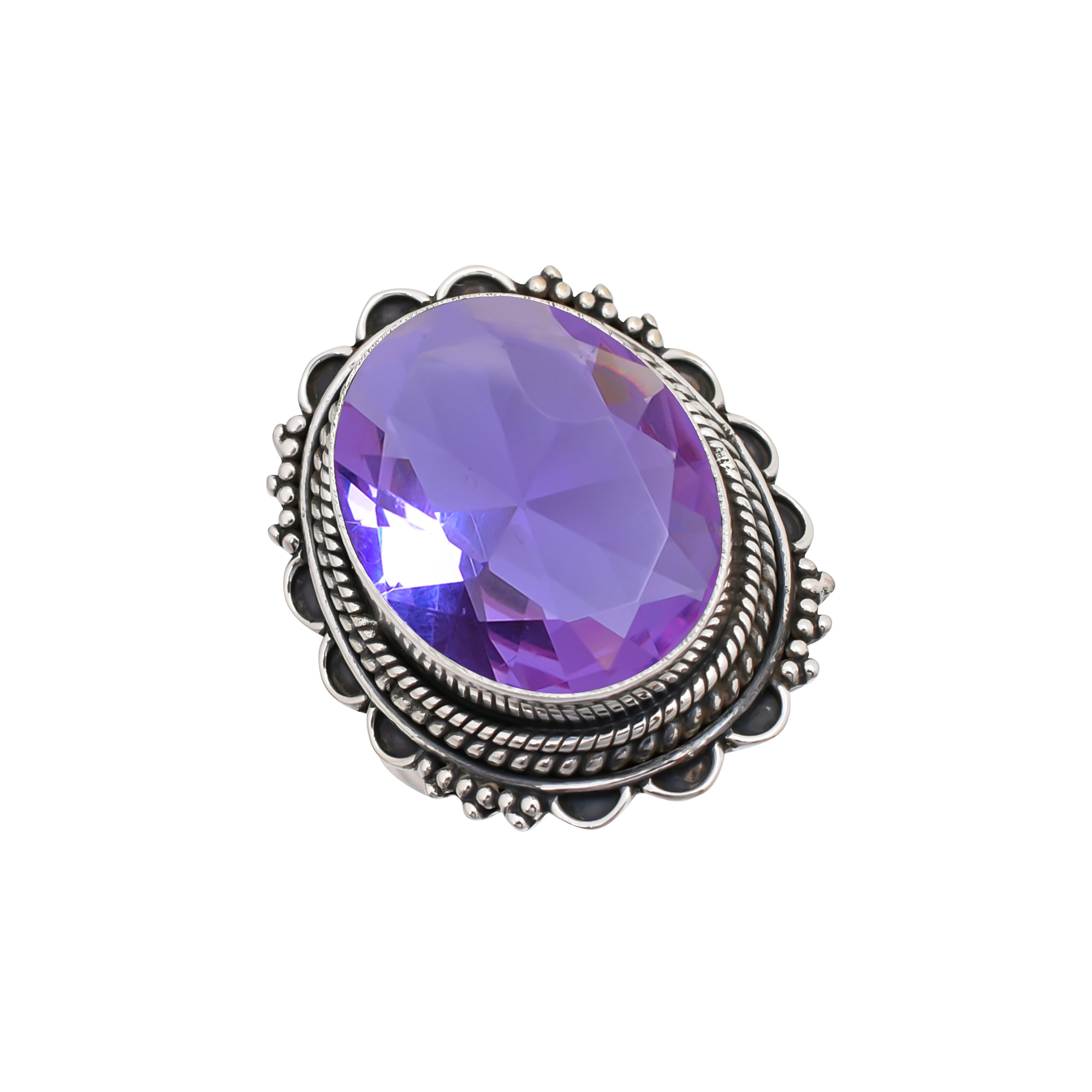 Colour Changing Alexandrite - Simulated Gemstone 925 Sterling Silver Ring