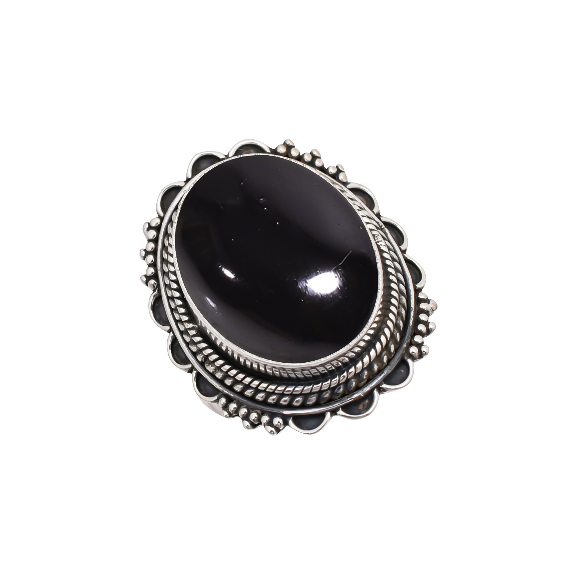 Black Onyx - Brazil Gemstone 925 Sterling Silver Ring