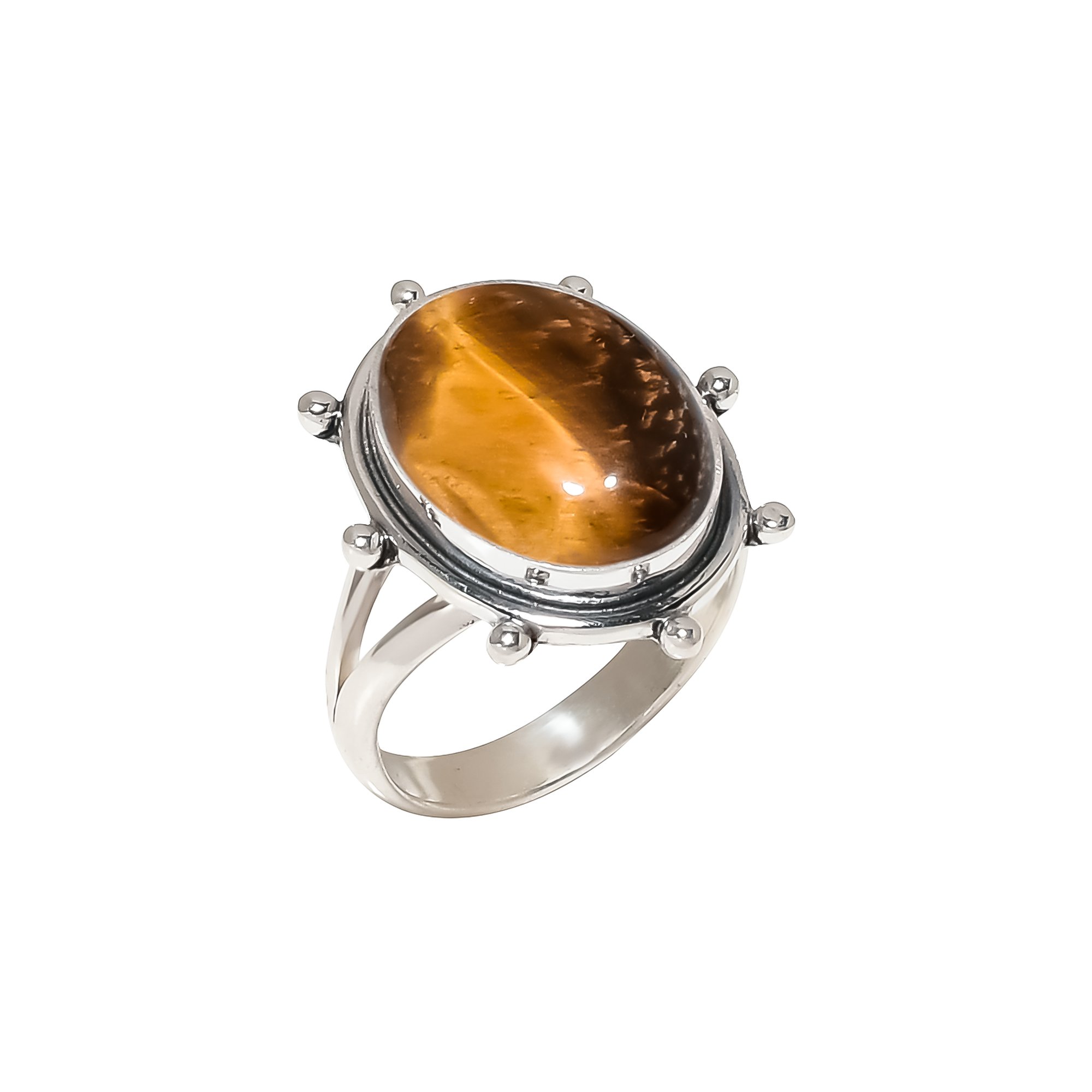Yellow Tiger Eye - South Africa 925 Sterling Silver Ring