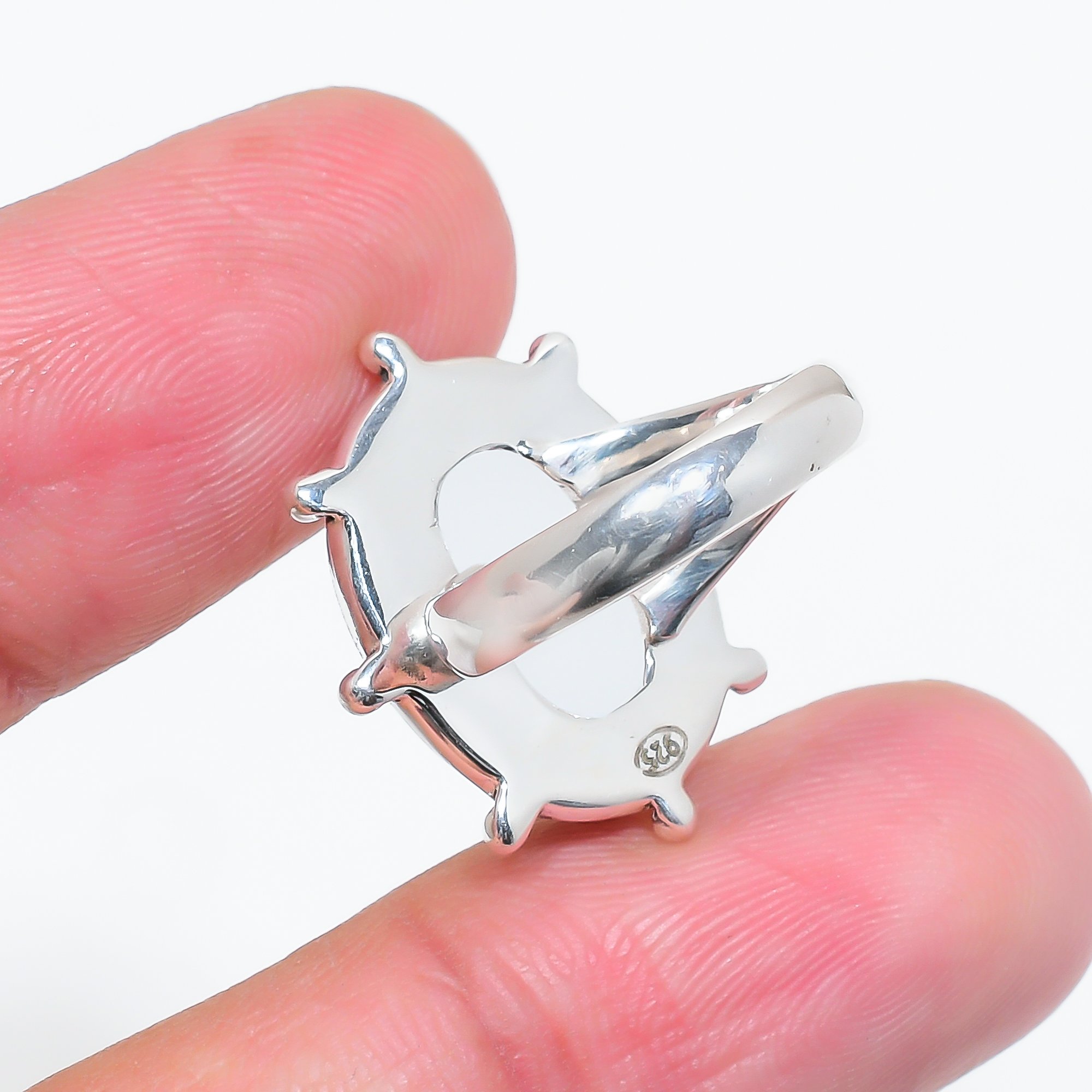 White Coral - Simulated 925 Sterling Silver Ring