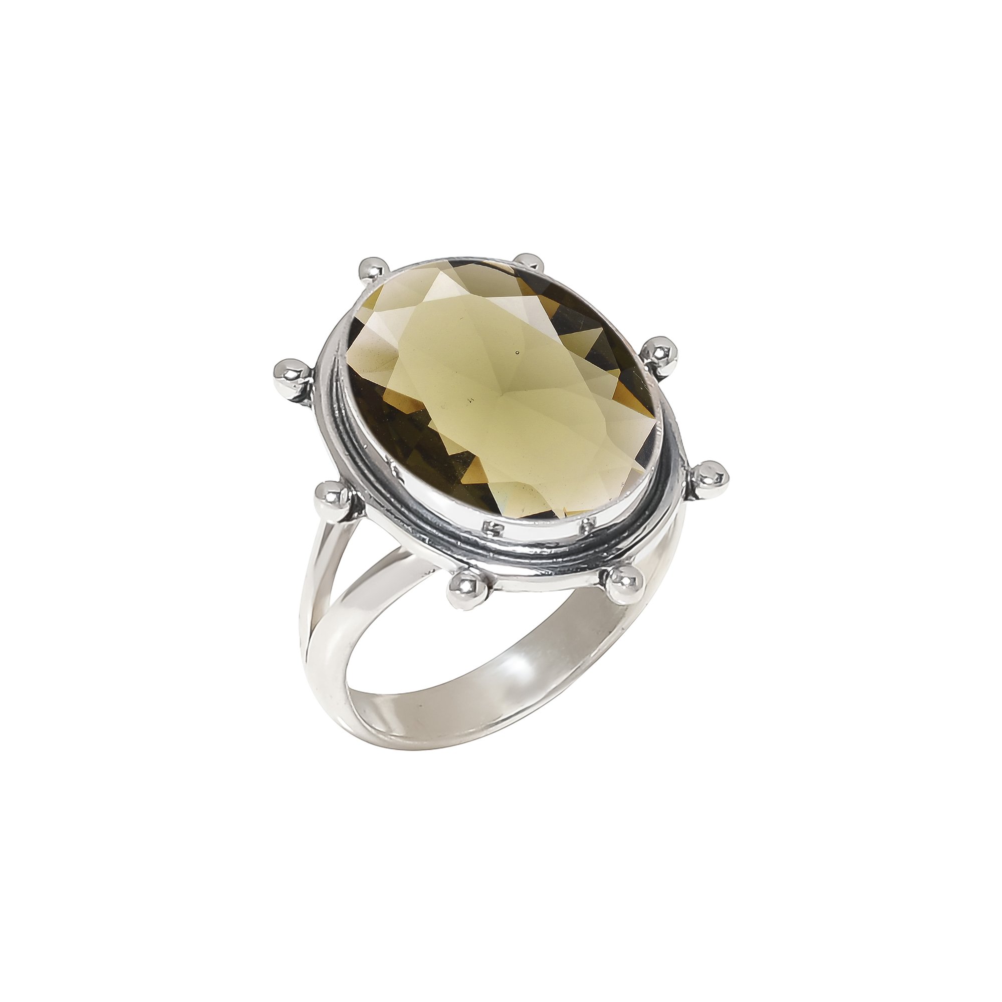 Smokey - Simulated 925 Sterling Silver Ring