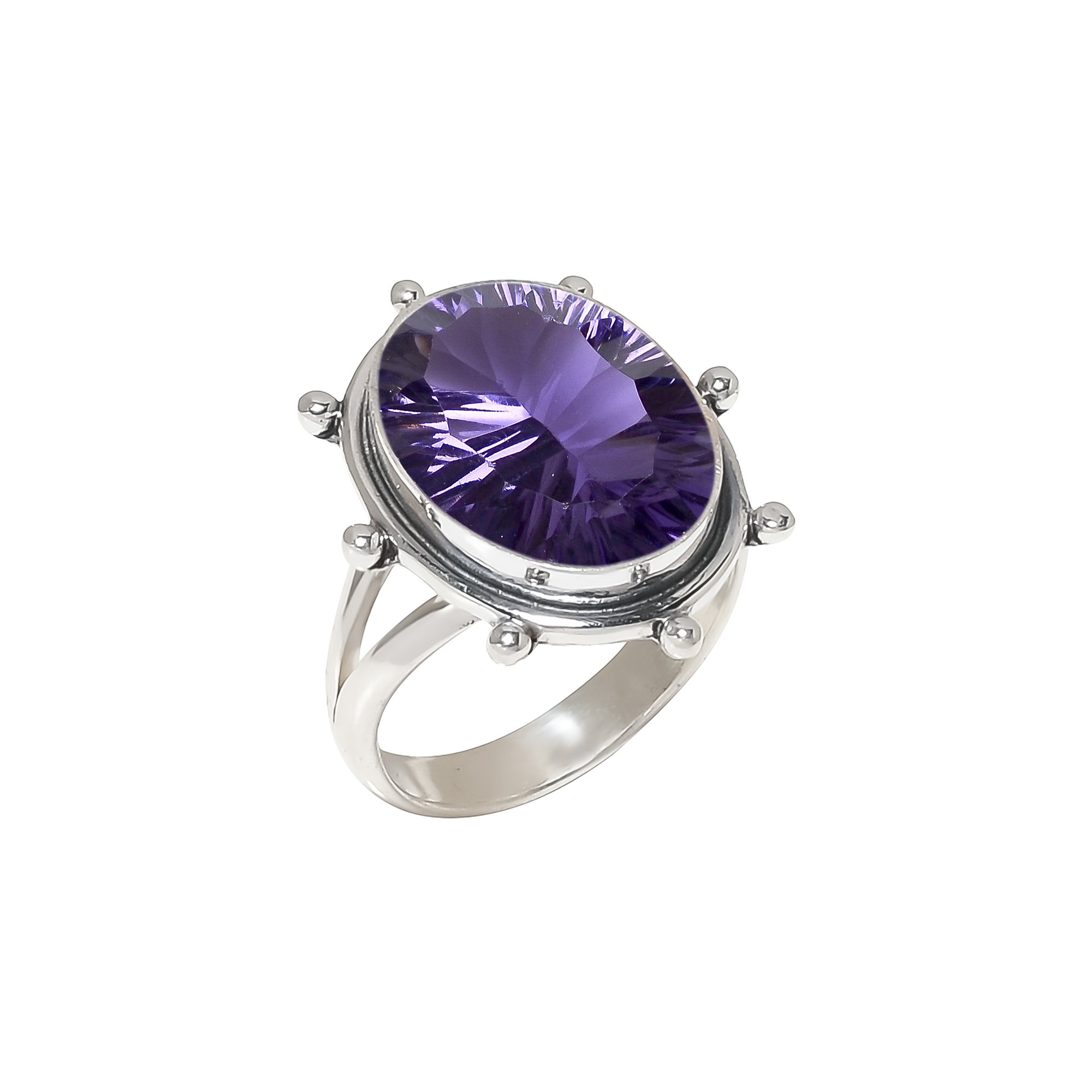 Purple Amethyst - Simulated 925 Sterling Silver Ring