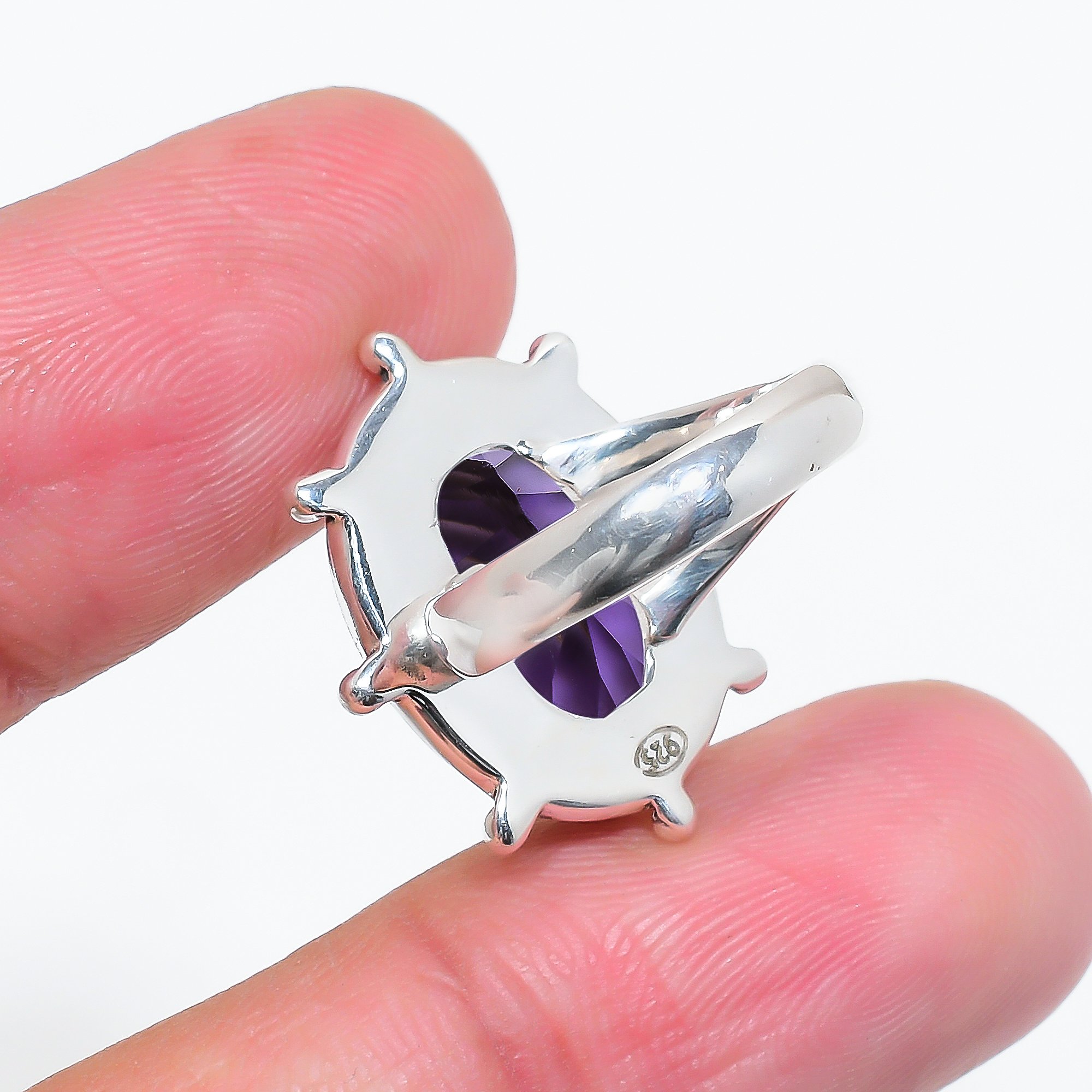 Purple Amethyst - Simulated 925 Sterling Silver Ring