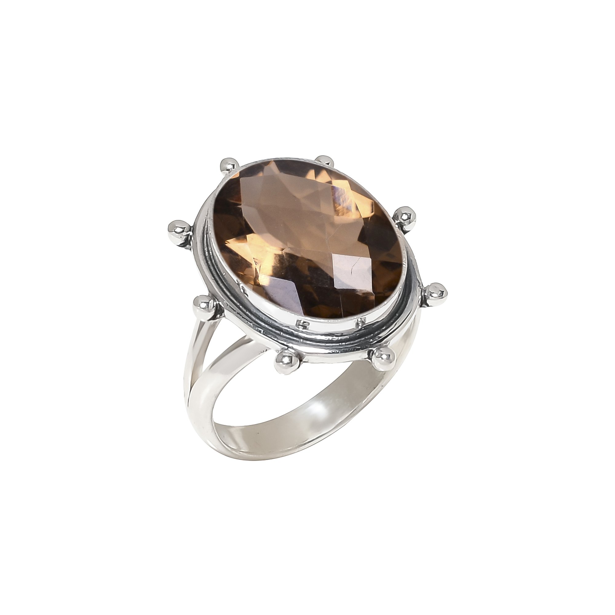 Smokey - Simulated 925 Sterling Silver Ring