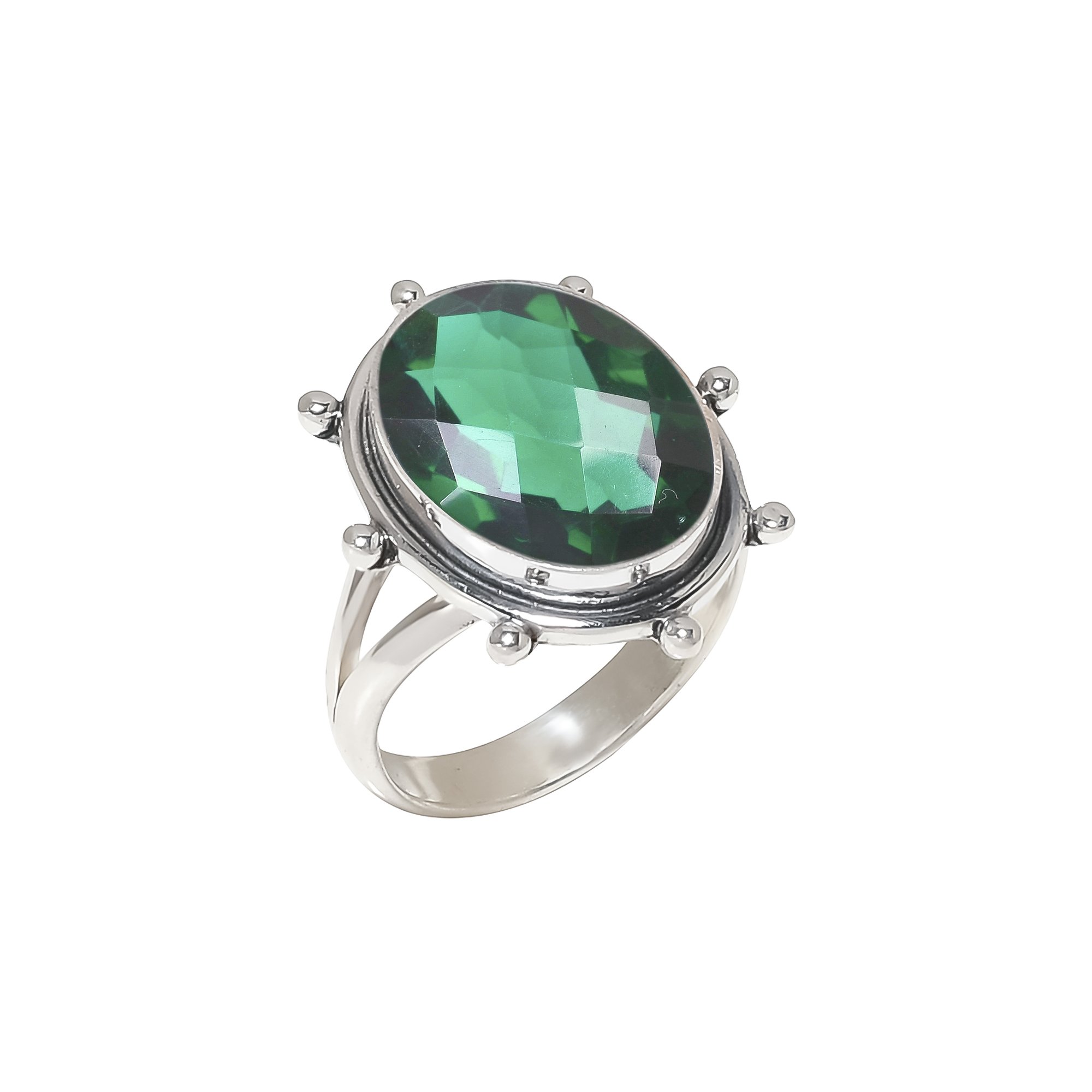 Chrome Diopside - Simulated 925 Sterling Silver Ring