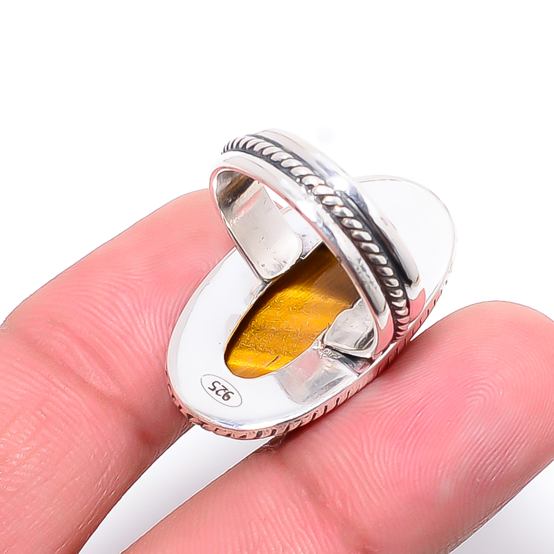 Yellow Tiger Eye - South Africa 925 Sterling Silver Ring