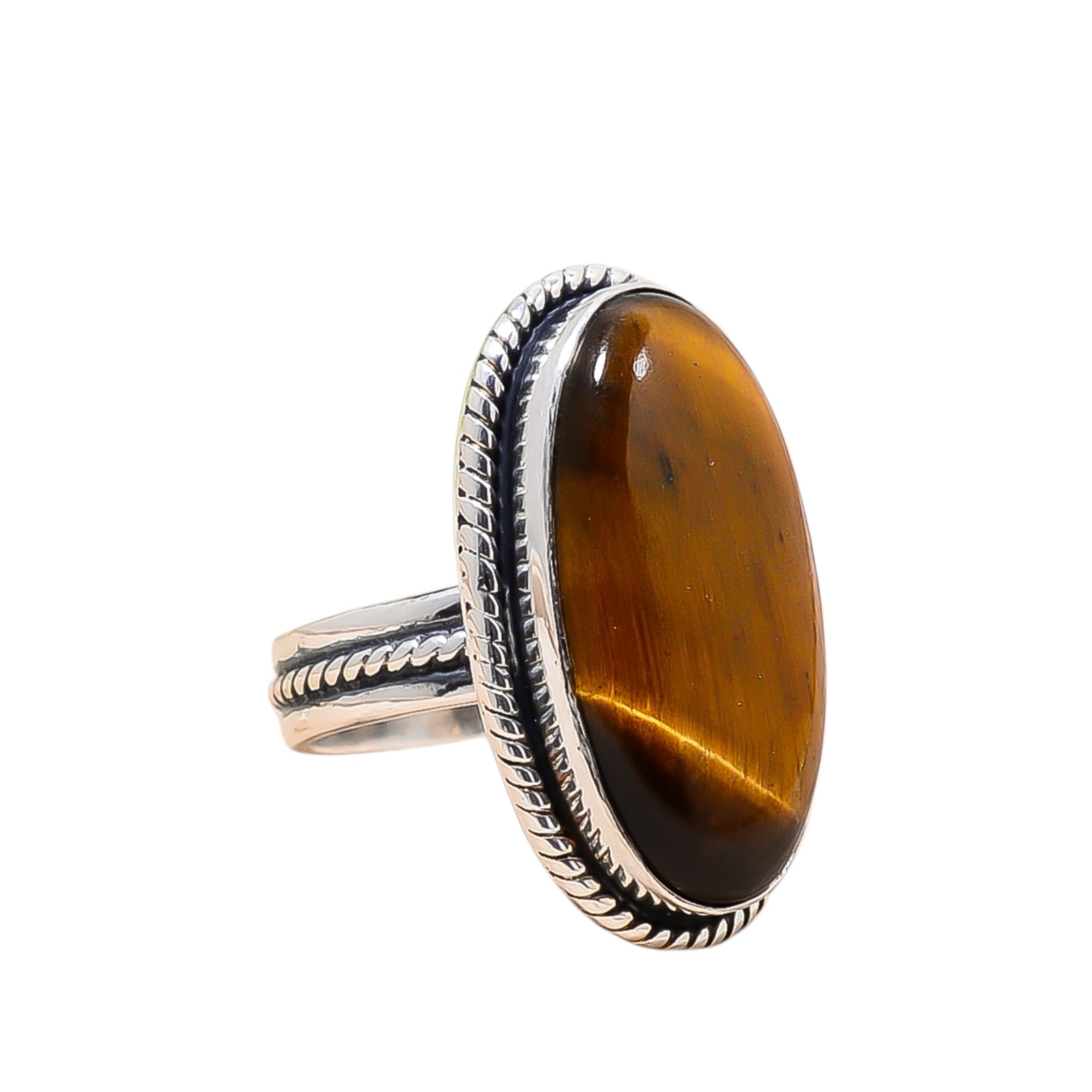 Yellow Tiger Eye - South Africa 925 Sterling Silver Ring