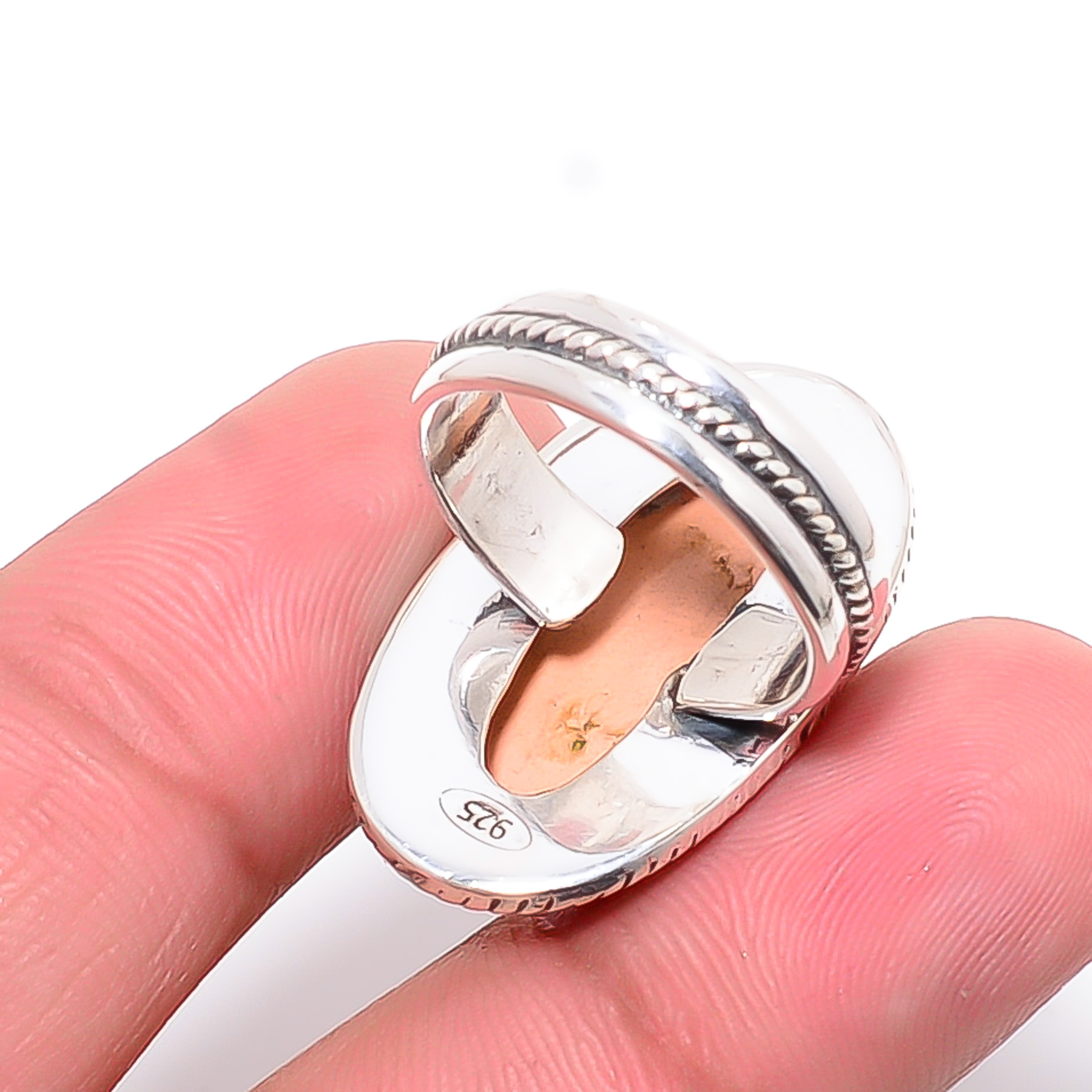 Pink Opal - Simulated 925 Sterling Silver Ring