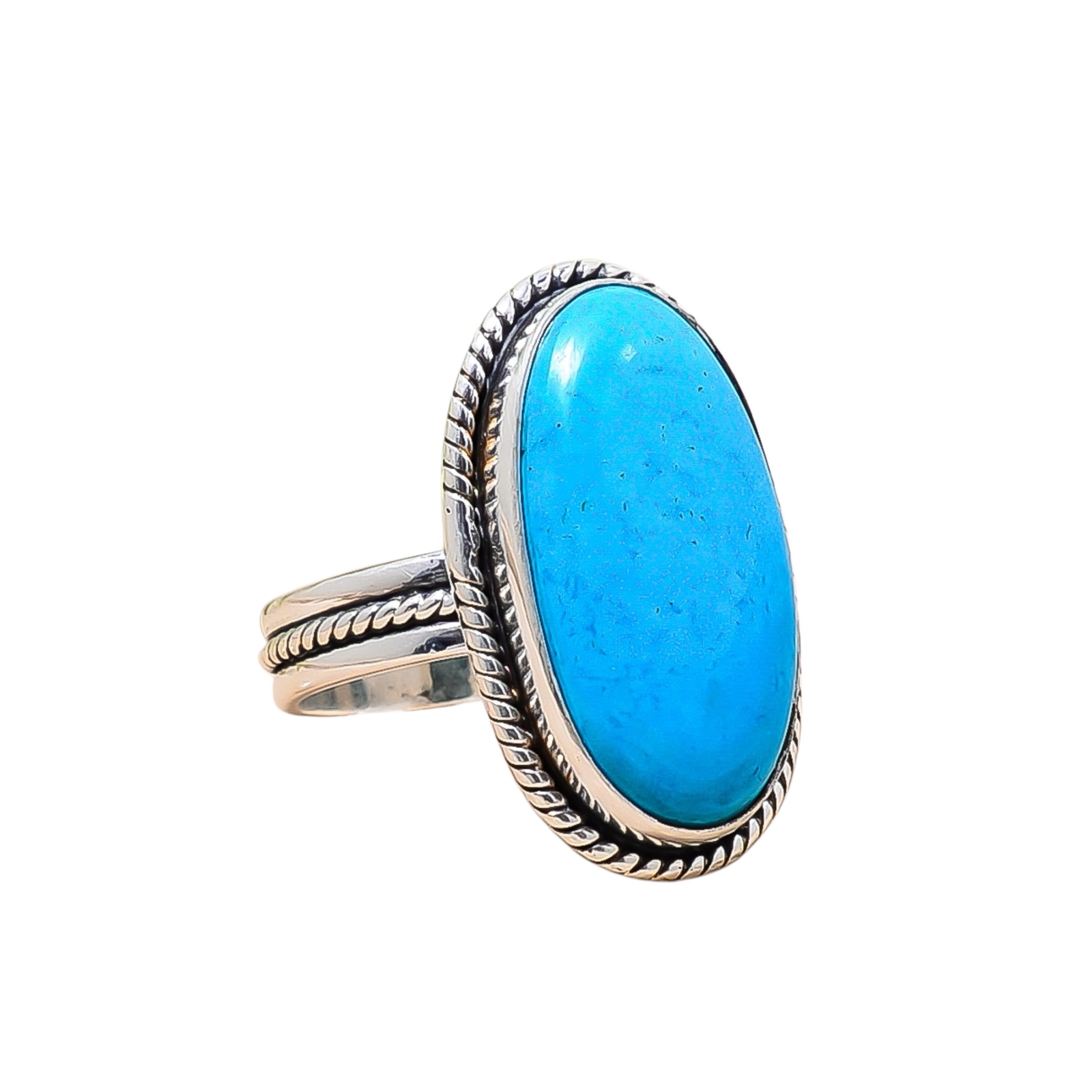 Sleeping Beauty Turquoise - Simulated 925 Sterling Silver Ring