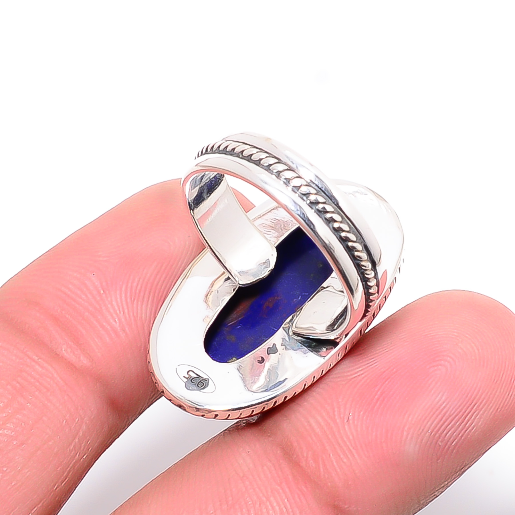 Lapis Lazuli - Simulated 925 Sterling Silver Ring