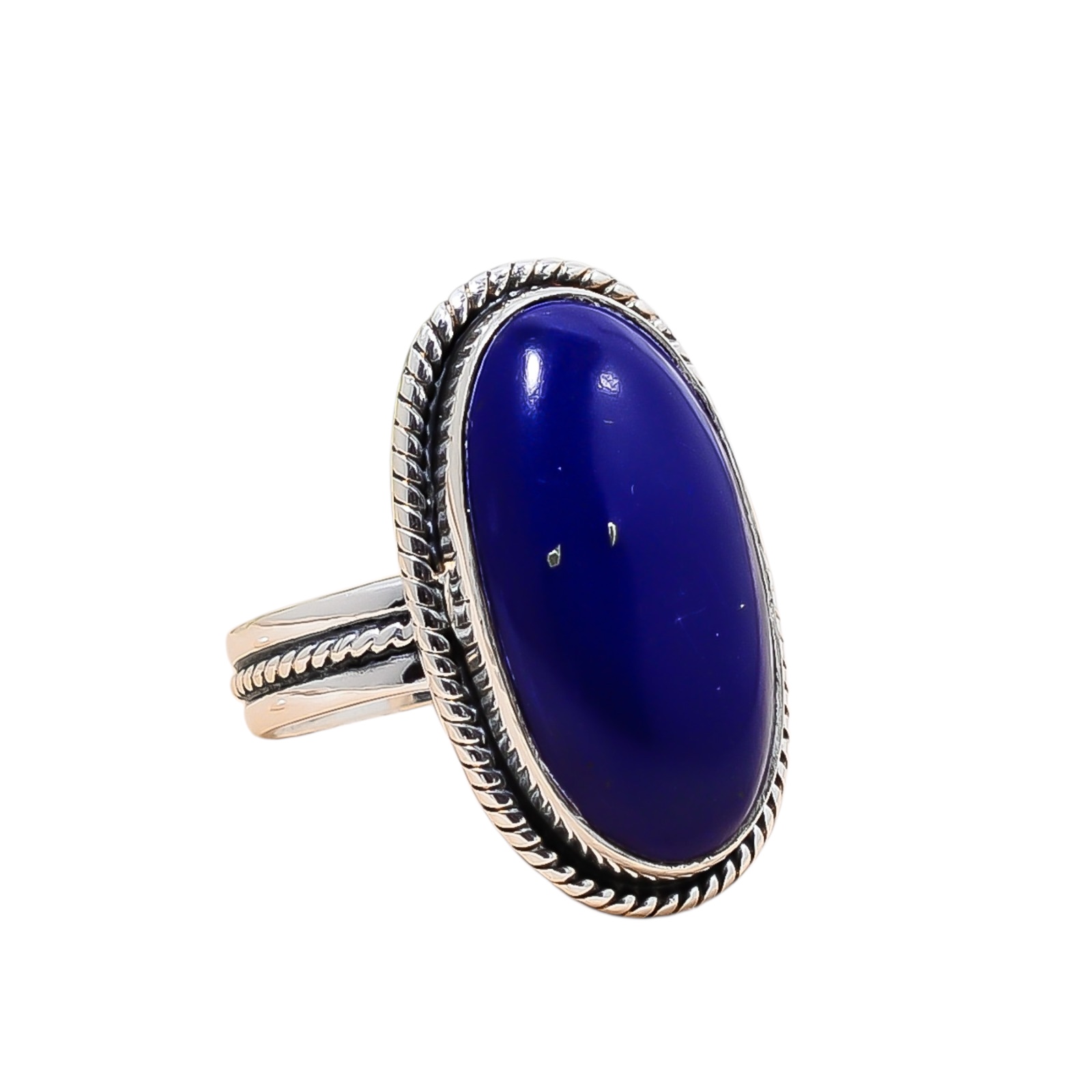 Lapis Lazuli - Simulated 925 Sterling Silver Ring