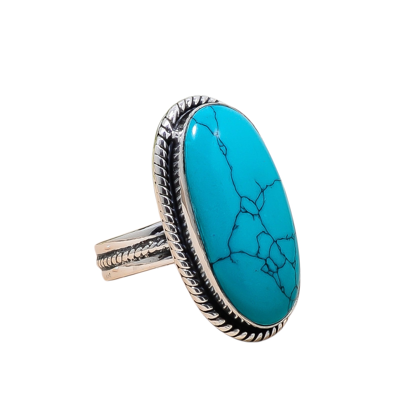 Santa Rosa Copper Turquoise - Simulated 925 Sterling Silver Ring