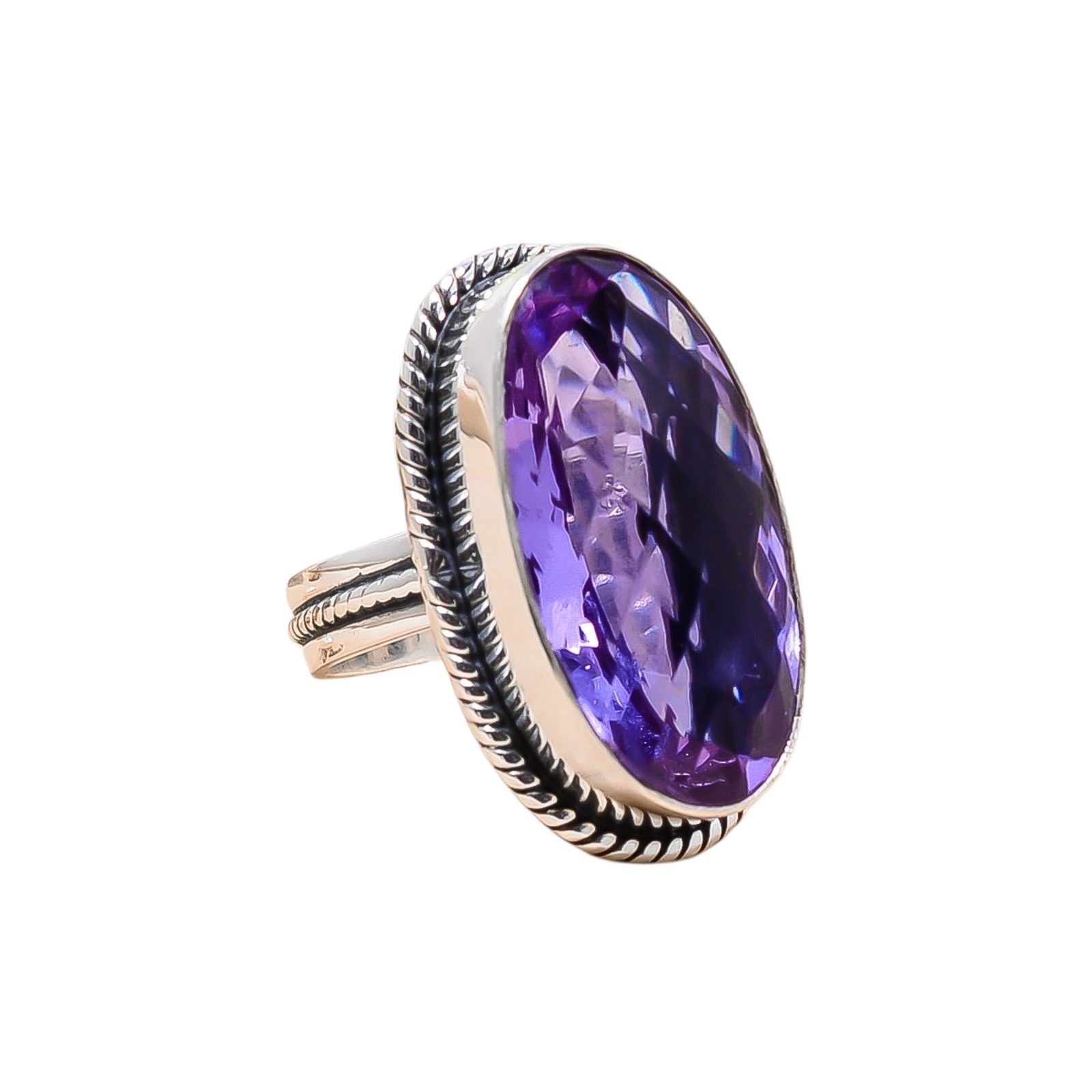 Colour Changing Alexandrite - Simulated 925 Sterling Silver Ring