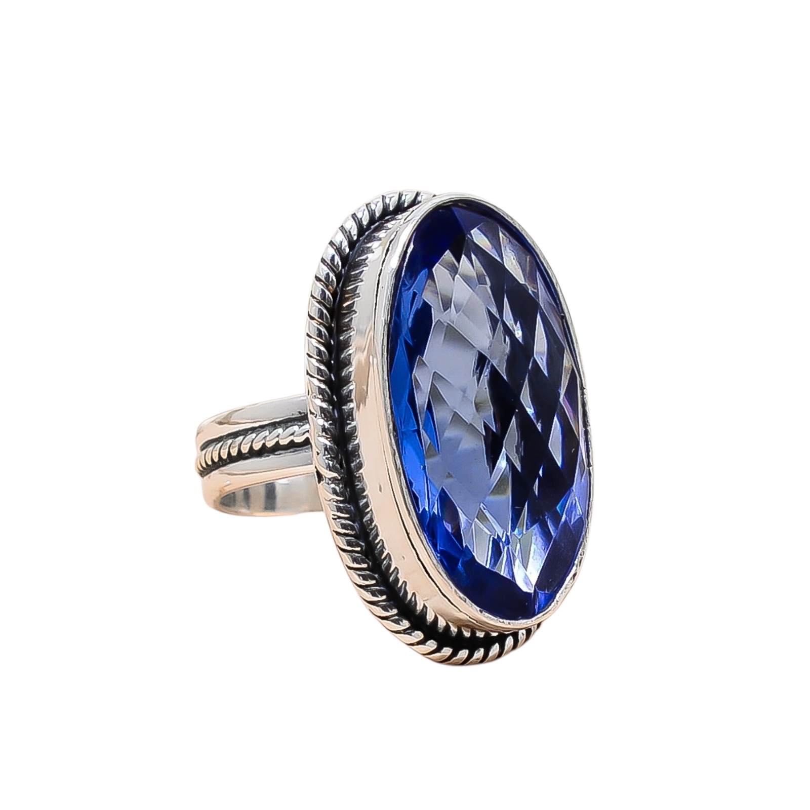 Tanzanite - Simulated 925 Sterling Silver Ring
