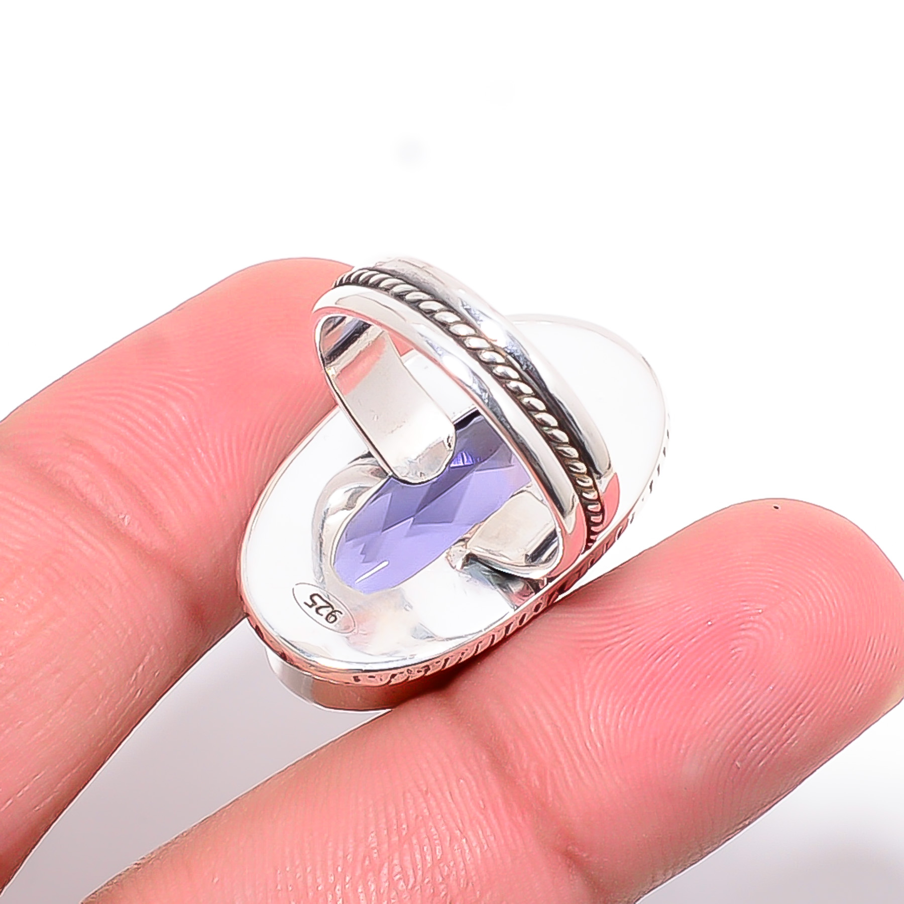 Iolite - Simulated 925 Sterling Silver Ring