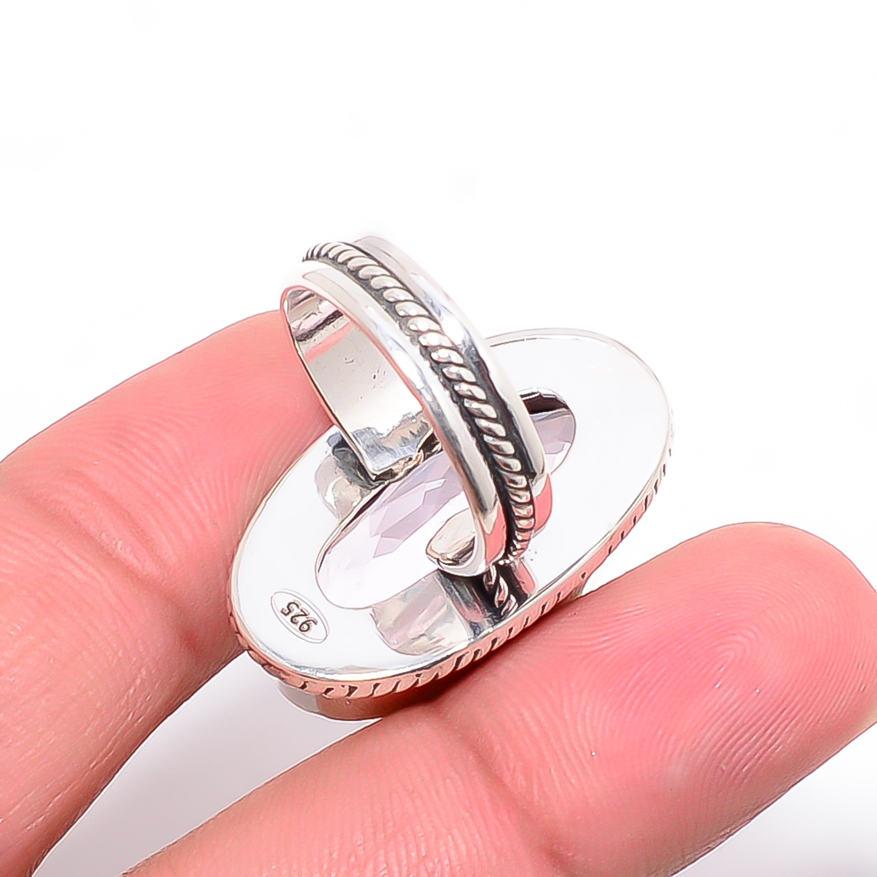Pink Kunzite - Simulated 925 Sterling Silver Ring