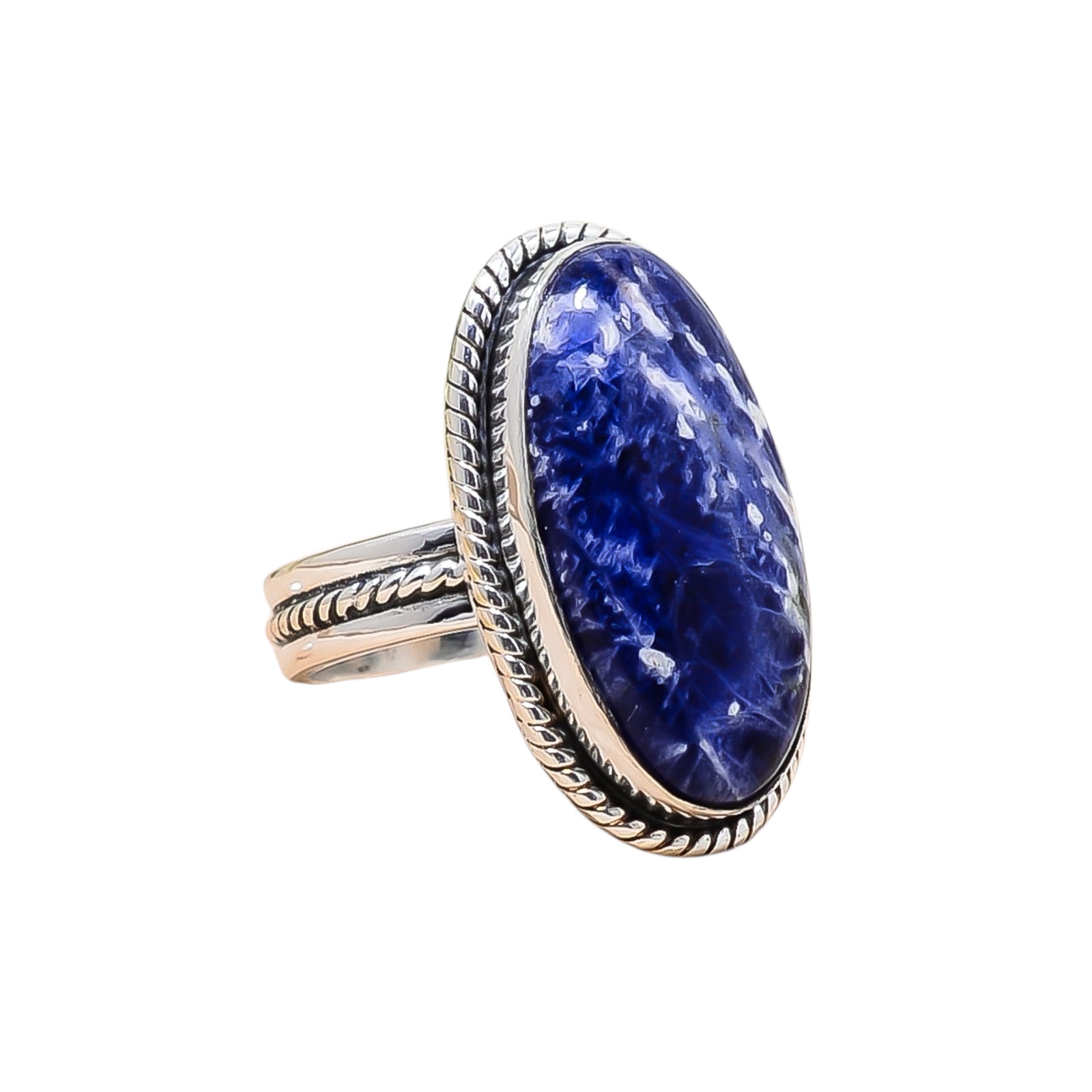 Sodalite - Minas Gerais 925 Sterling Silver Ring