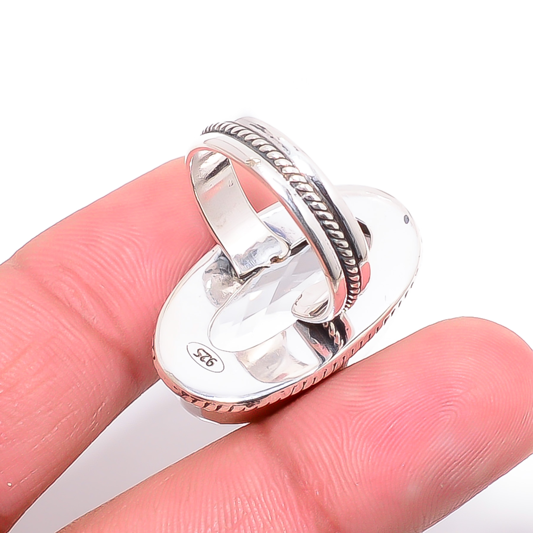 White Topaz - Simulated 925 Sterling Silver Ring