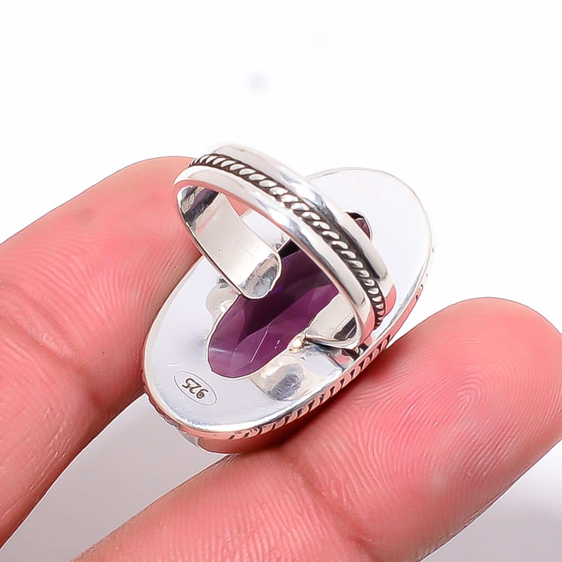 Purple Amethyst - Simulated 925 Sterling Silver Ring