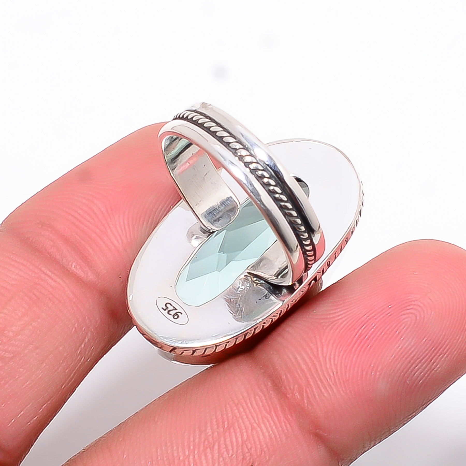 Apatite - Simulated 925 Sterling Silver Ring