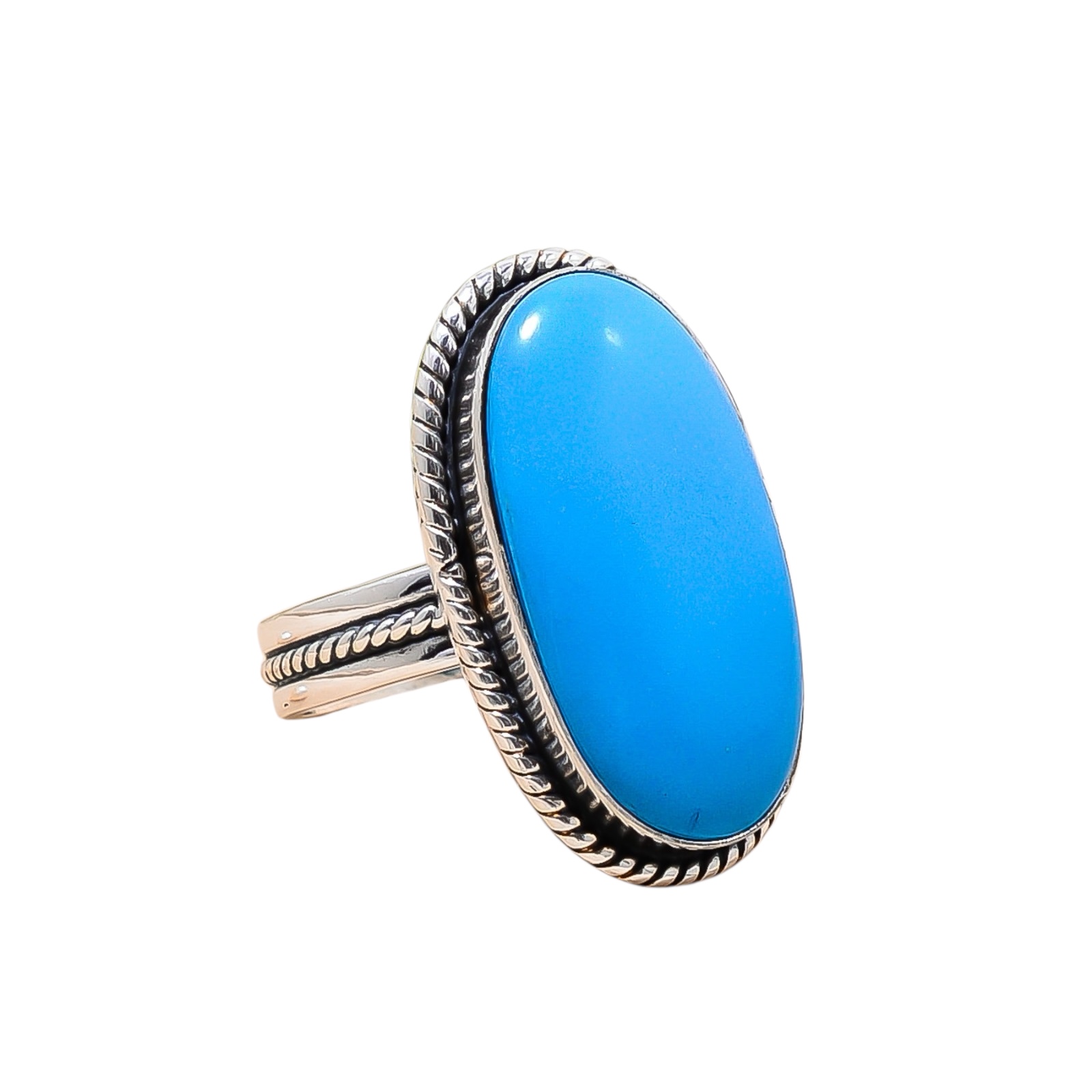 Magnesite Turquoise 925 Sterling Silver Ring