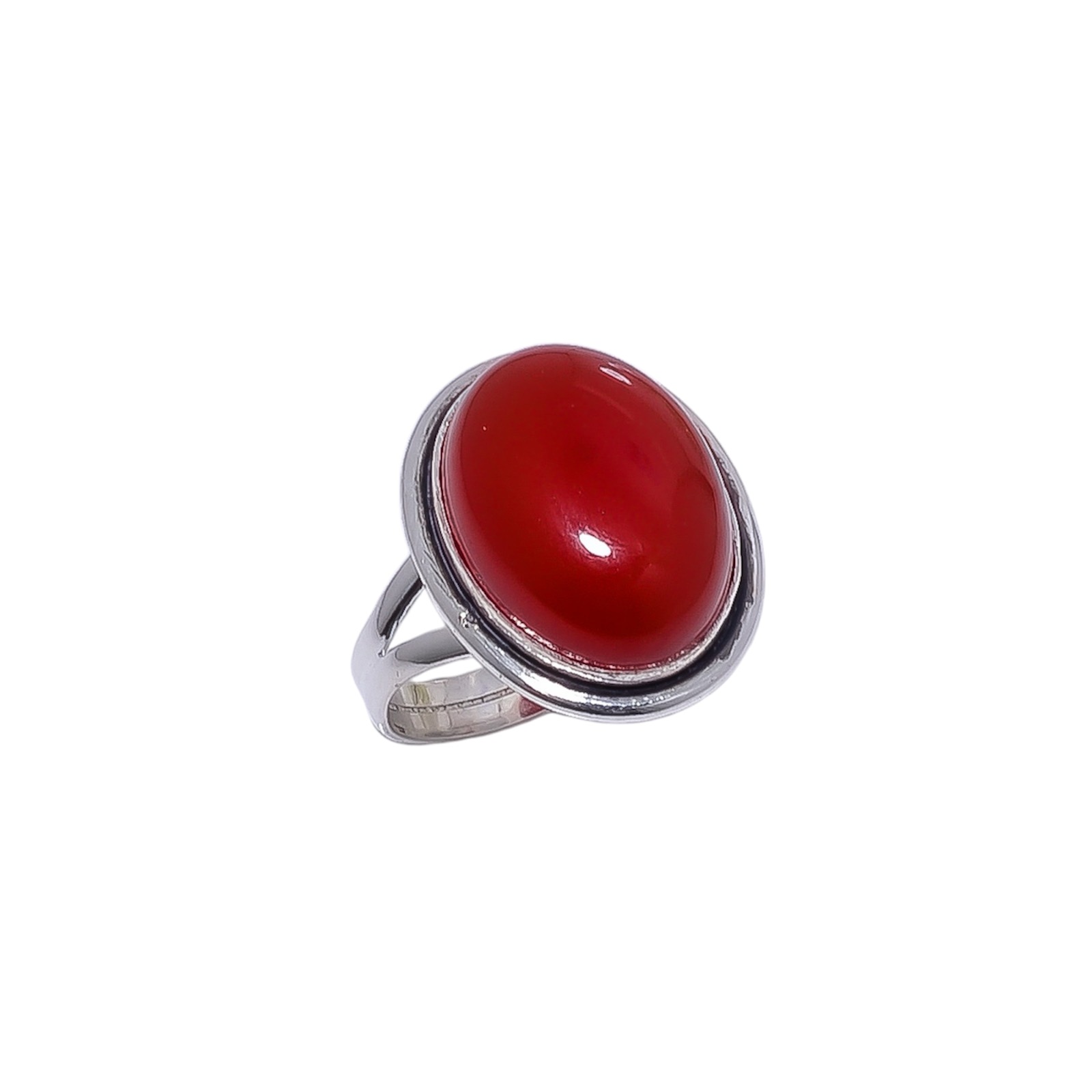 Red Onyx - Brazil Gemstone 925 Sterling Silver Ring